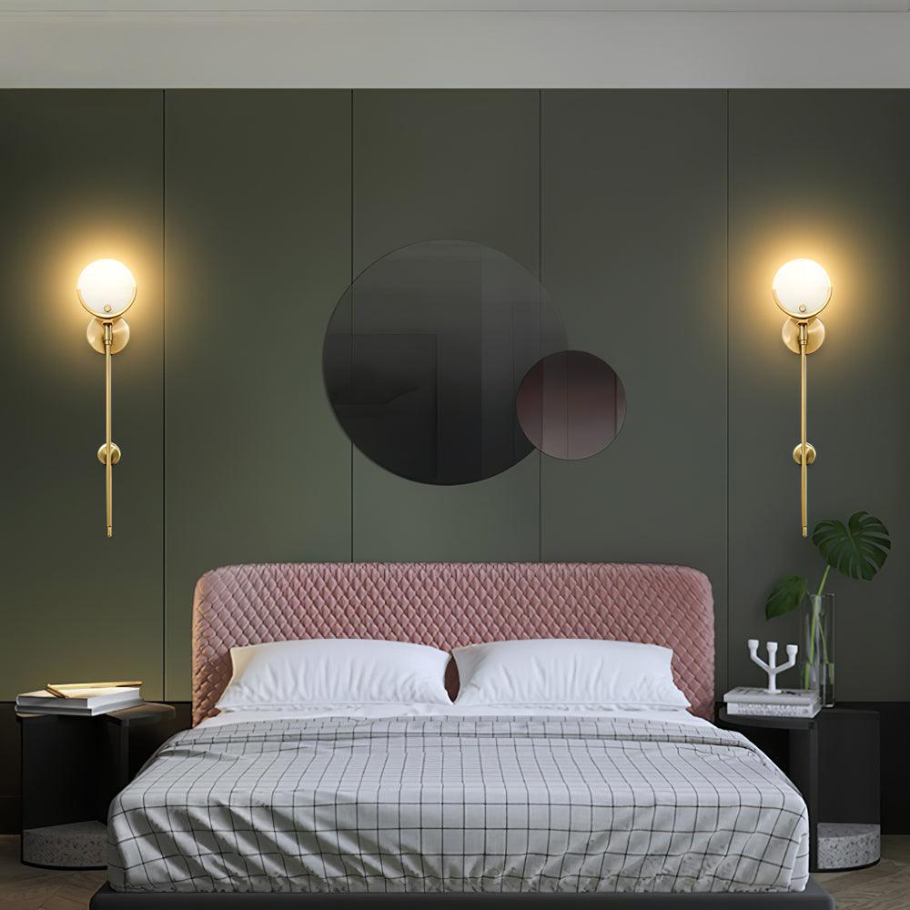 Ava Brass Alabaster Wall Lamp