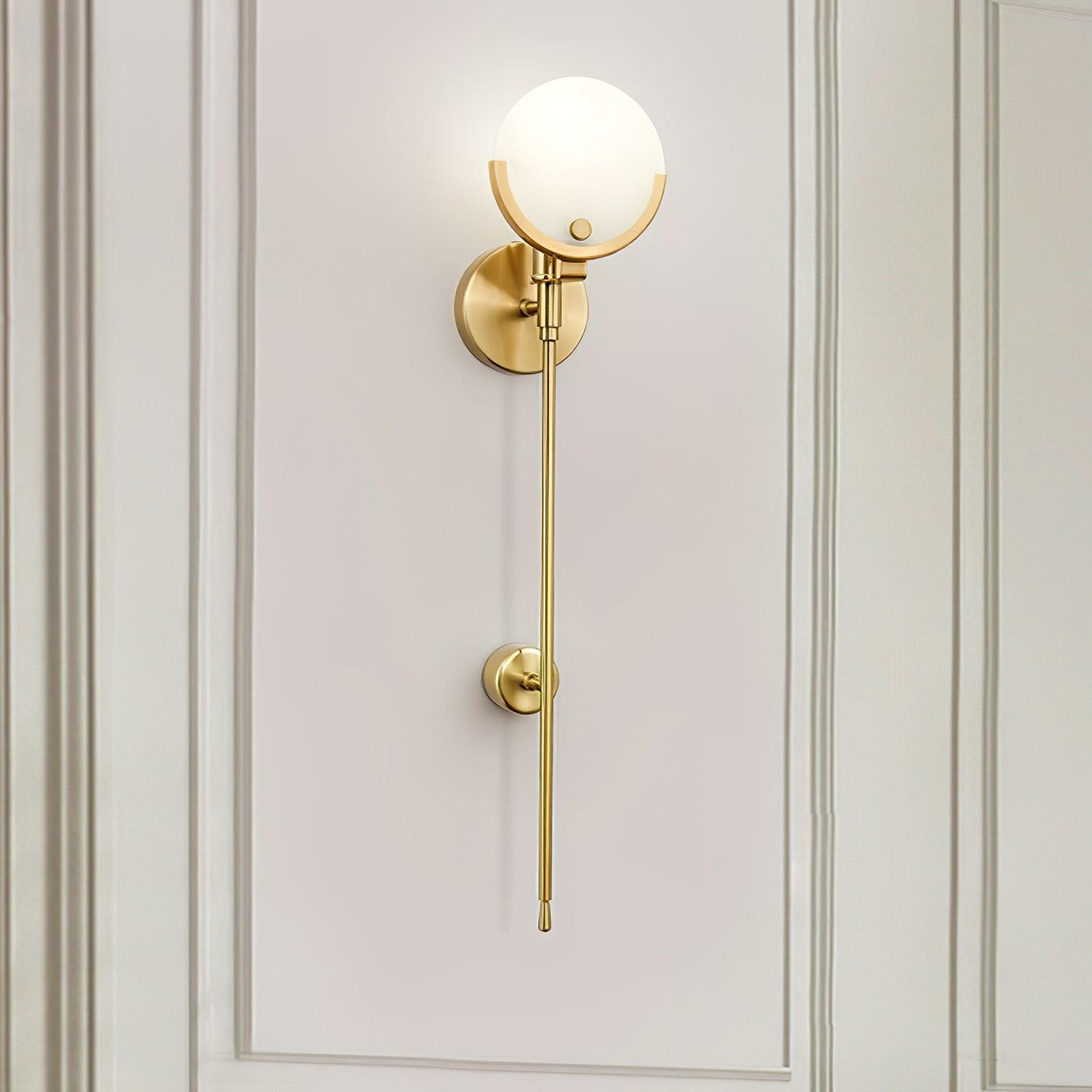 Ava Brass Alabaster Wall Lamp