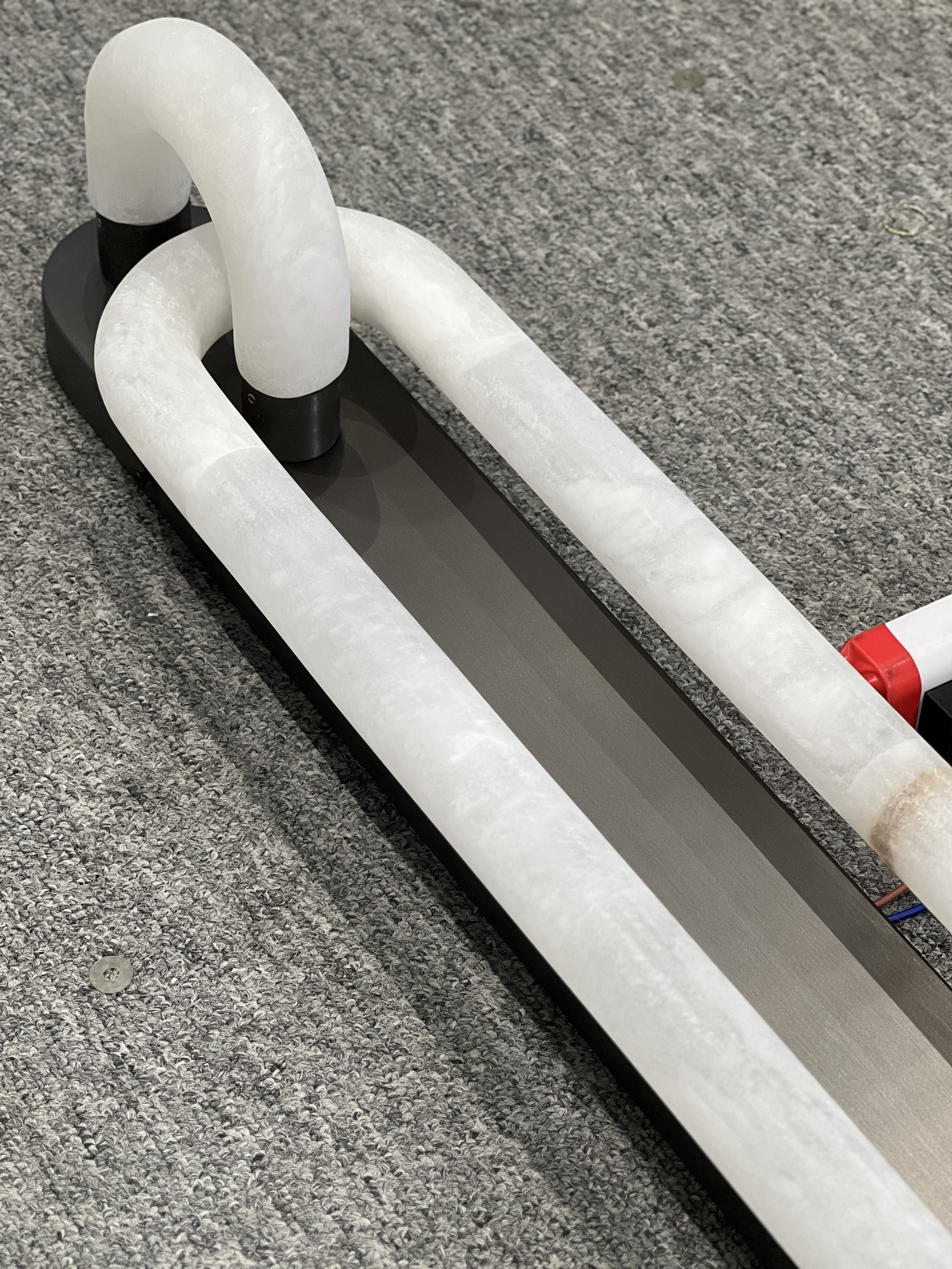 CASA Lighting Astria II Alabaster Wall Sconce | Brushed Stainless Steel & Natural Stone