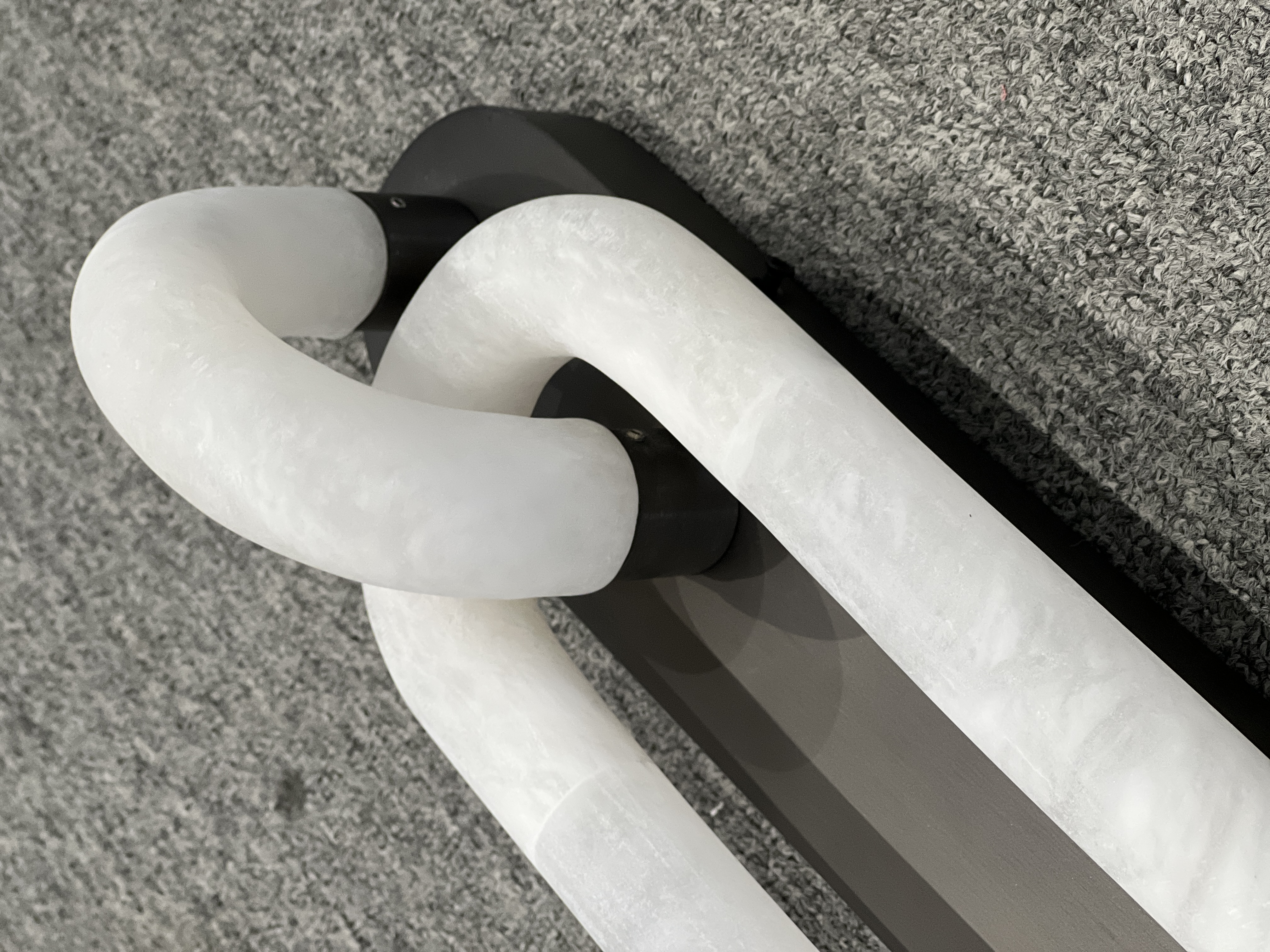 CASA Lighting Astria II Alabaster Wall Sconce | Brushed Stainless Steel & Natural Stone