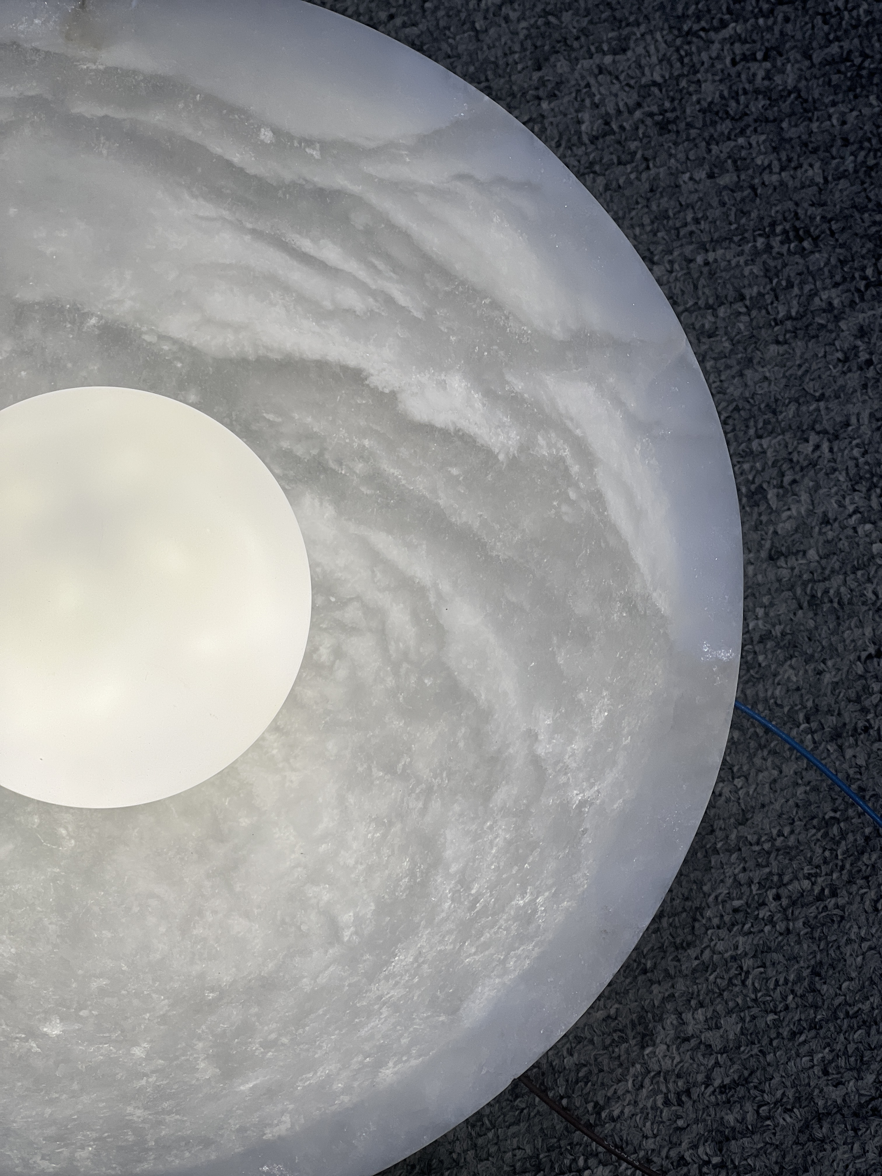 CASA Lighting Elsa Alabaster Bowl Wall Sconce, Dimmable LED