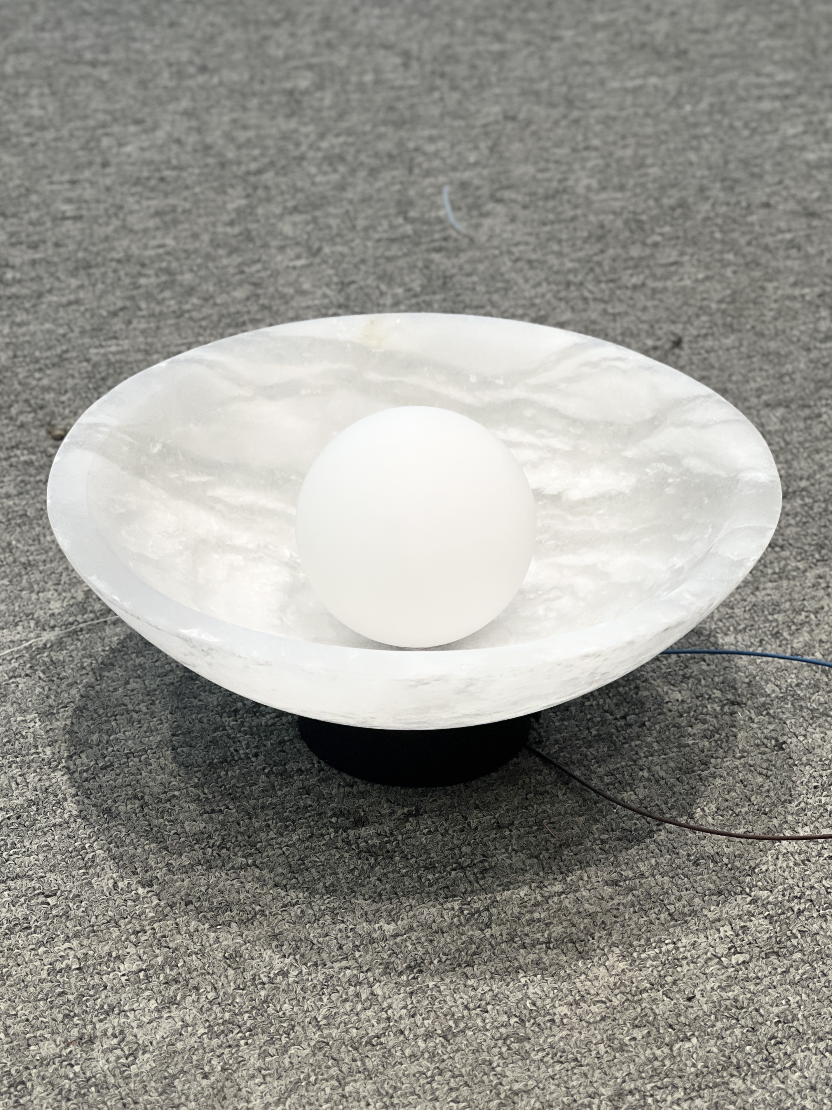 CASA Lighting Elsa Alabaster Bowl Wall Sconce, Dimmable LED