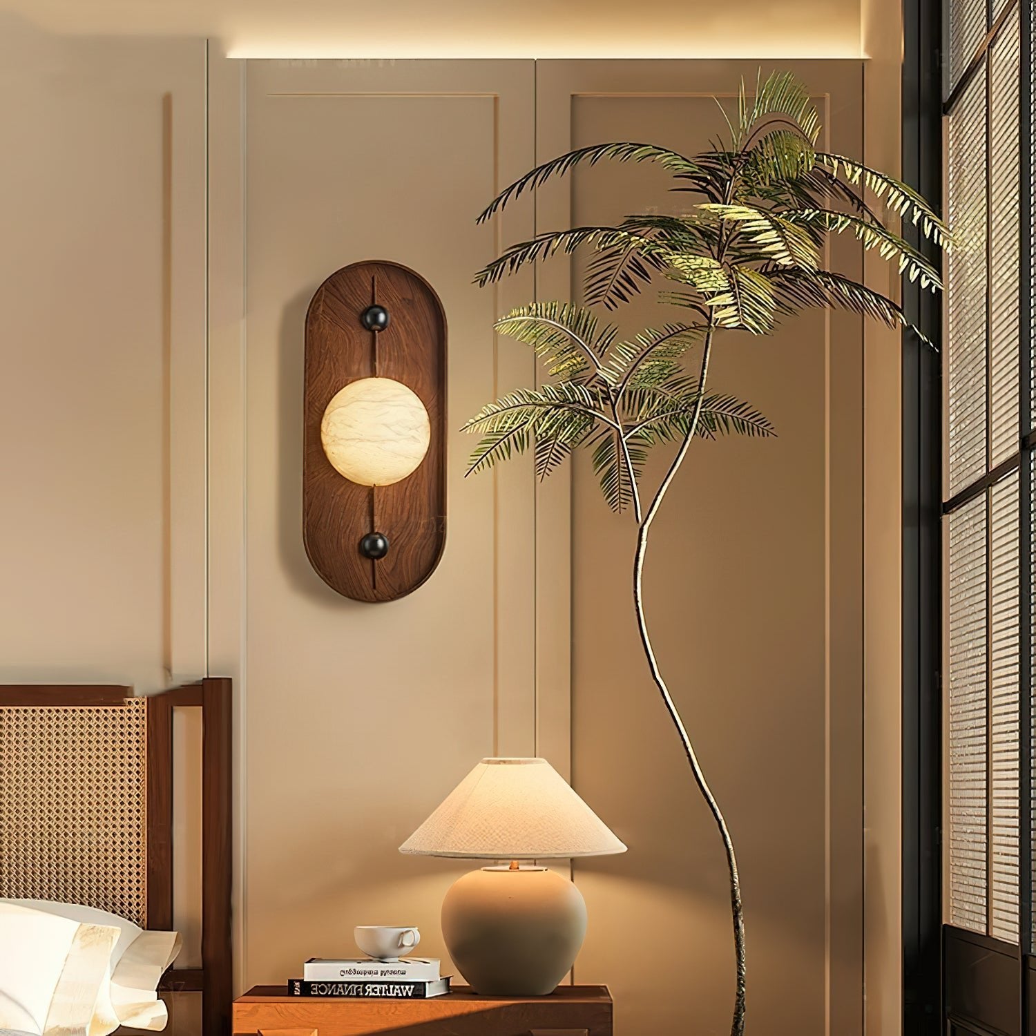 Bezel Alabaster Wall Lamp