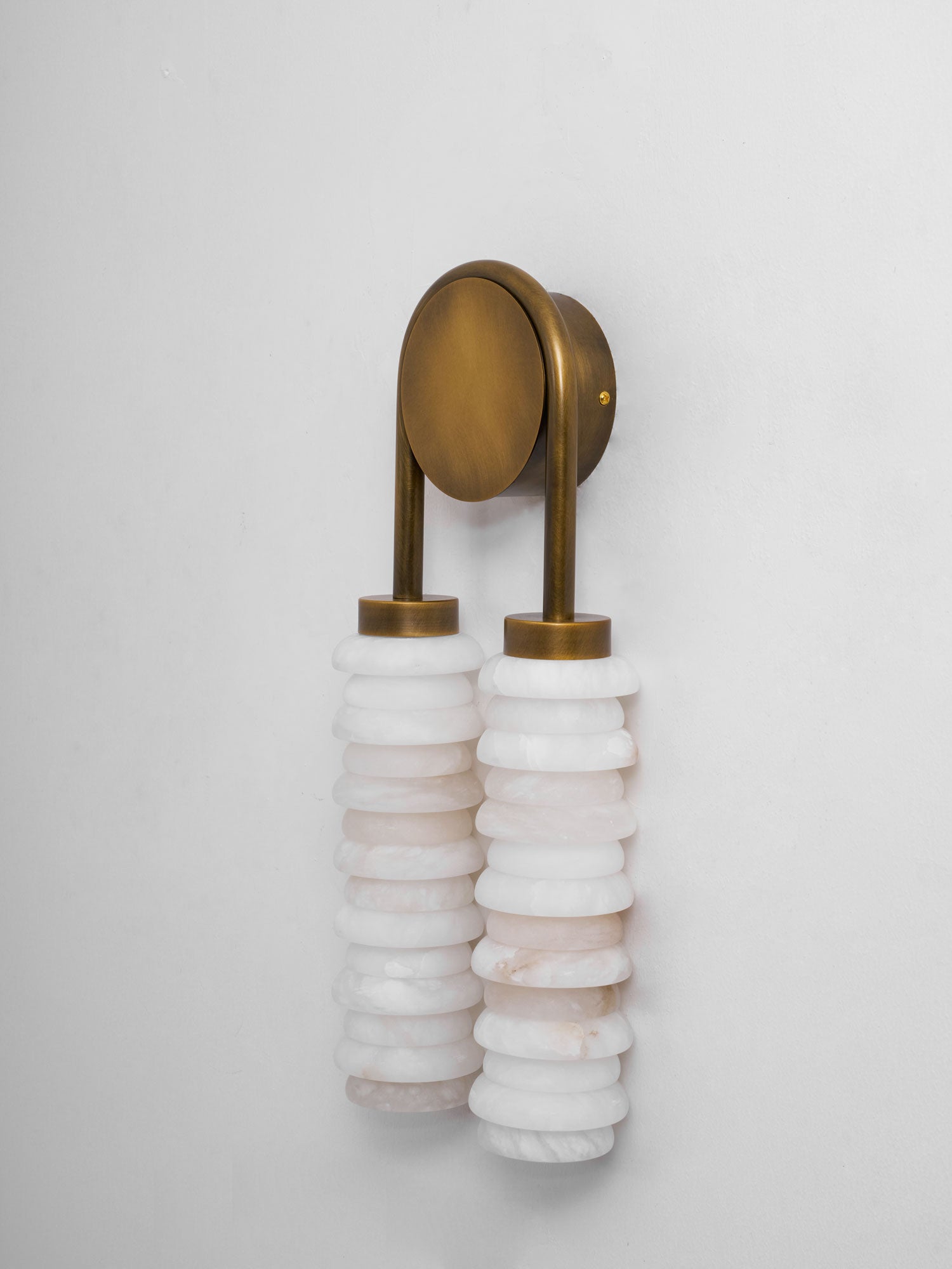 Calla Ribbed Alabaster Sconce
