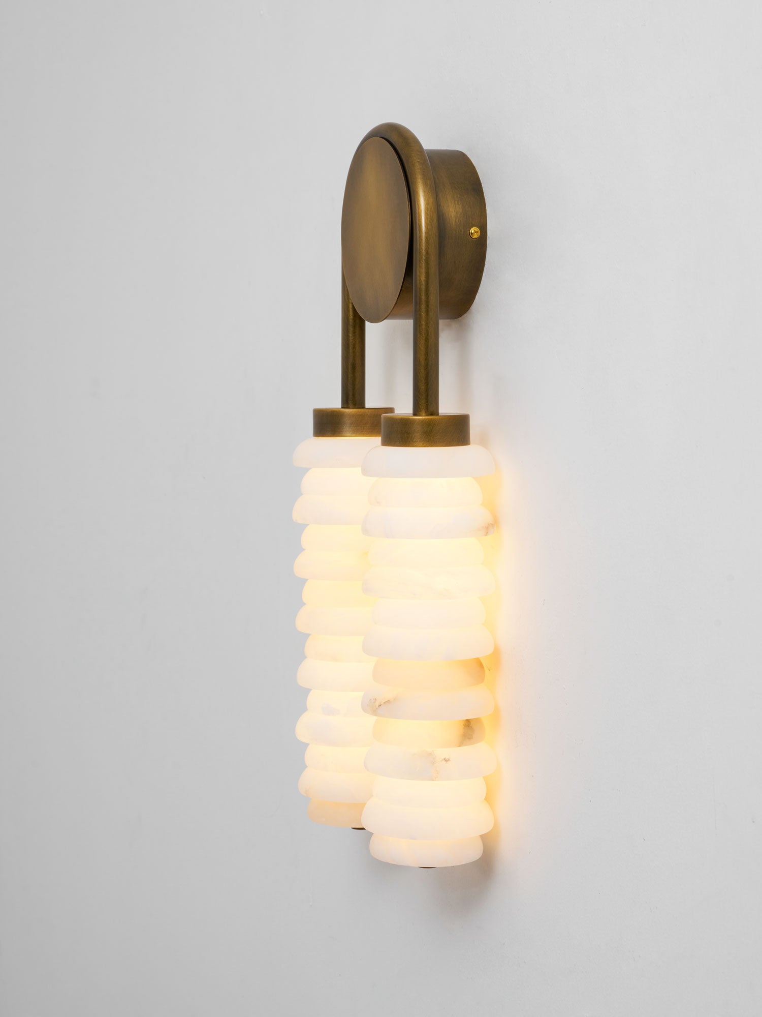 Calla Ribbed Alabaster Sconce