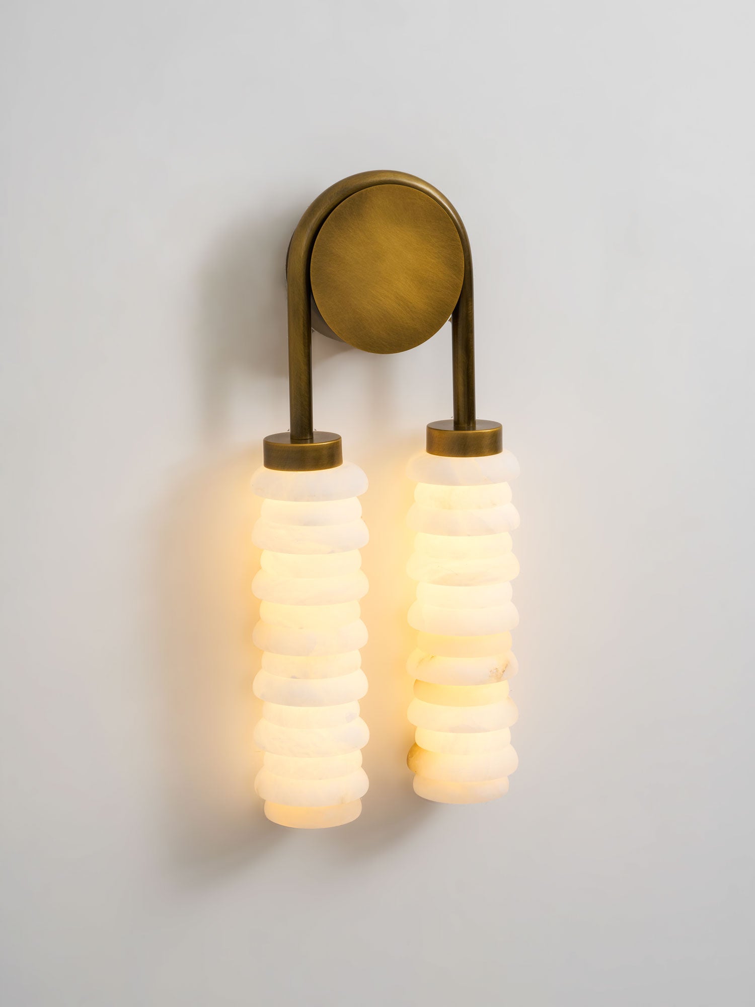 Calla Ribbed Alabaster Sconce