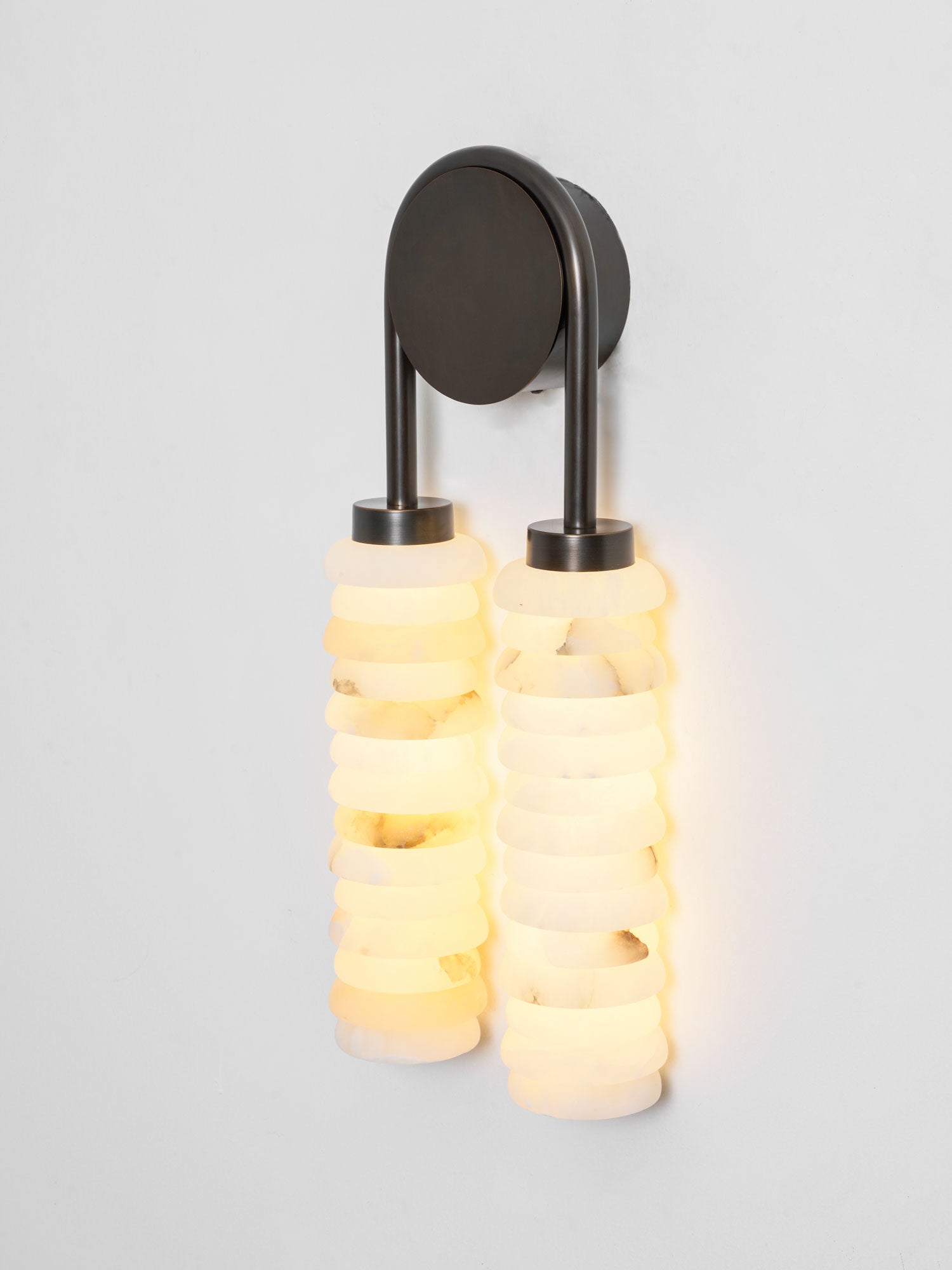Calla Ribbed Alabaster Sconce