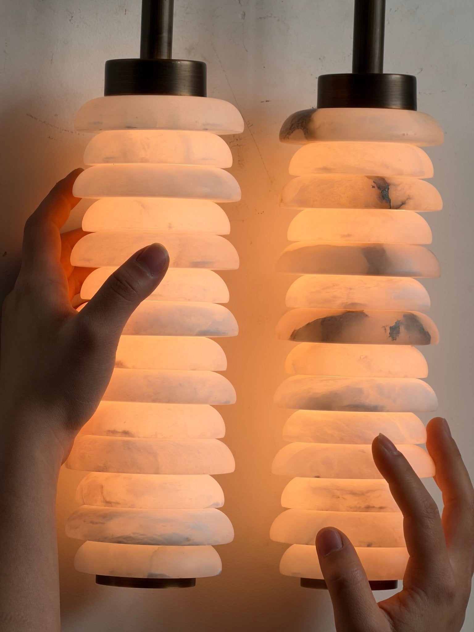 Calla Ribbed Alabaster Sconce