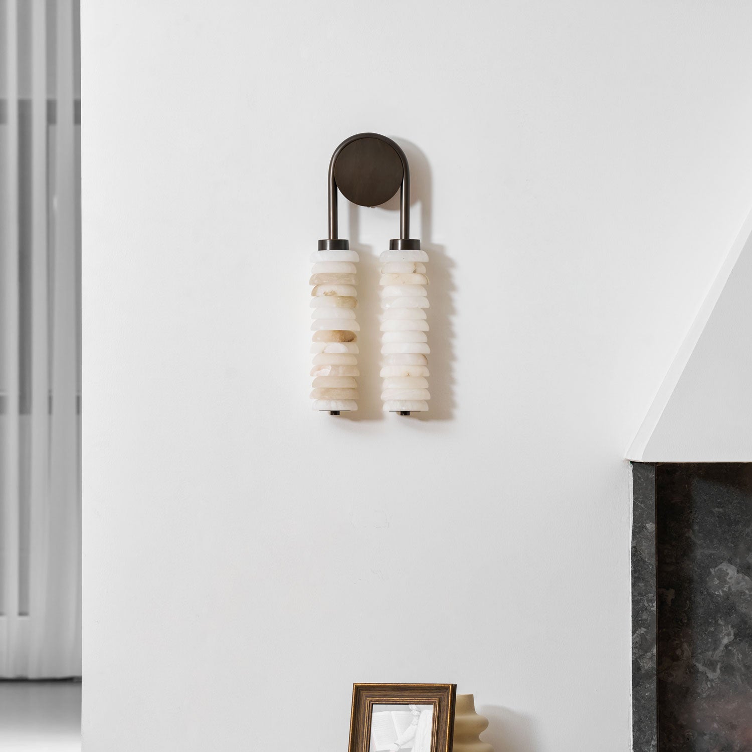 Calla Ribbed Alabaster Sconce