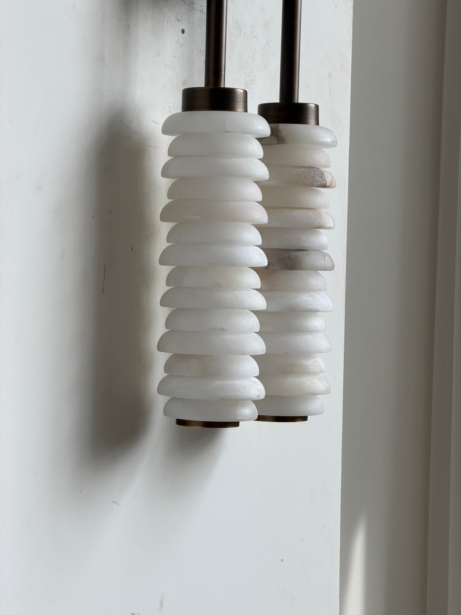 Calla Ribbed Alabaster Sconce
