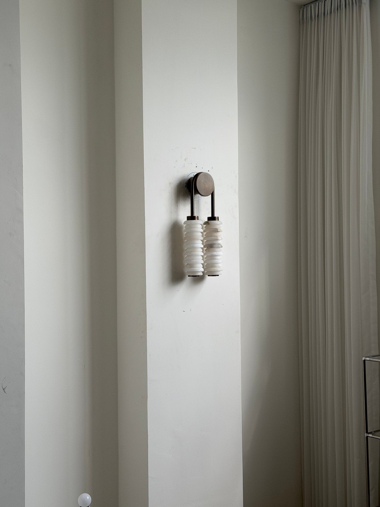 Calla Ribbed Alabaster Sconce