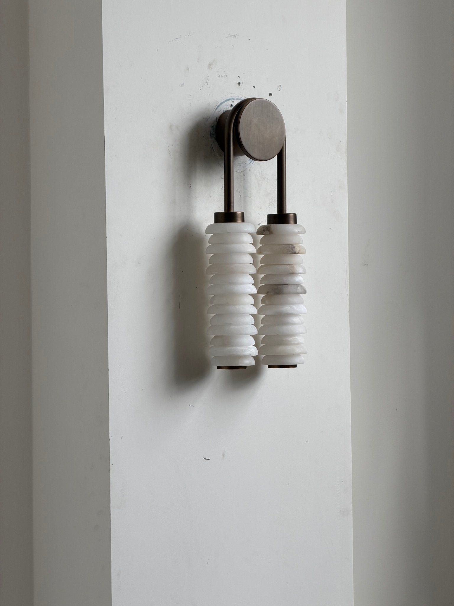 Calla Ribbed Alabaster Sconce