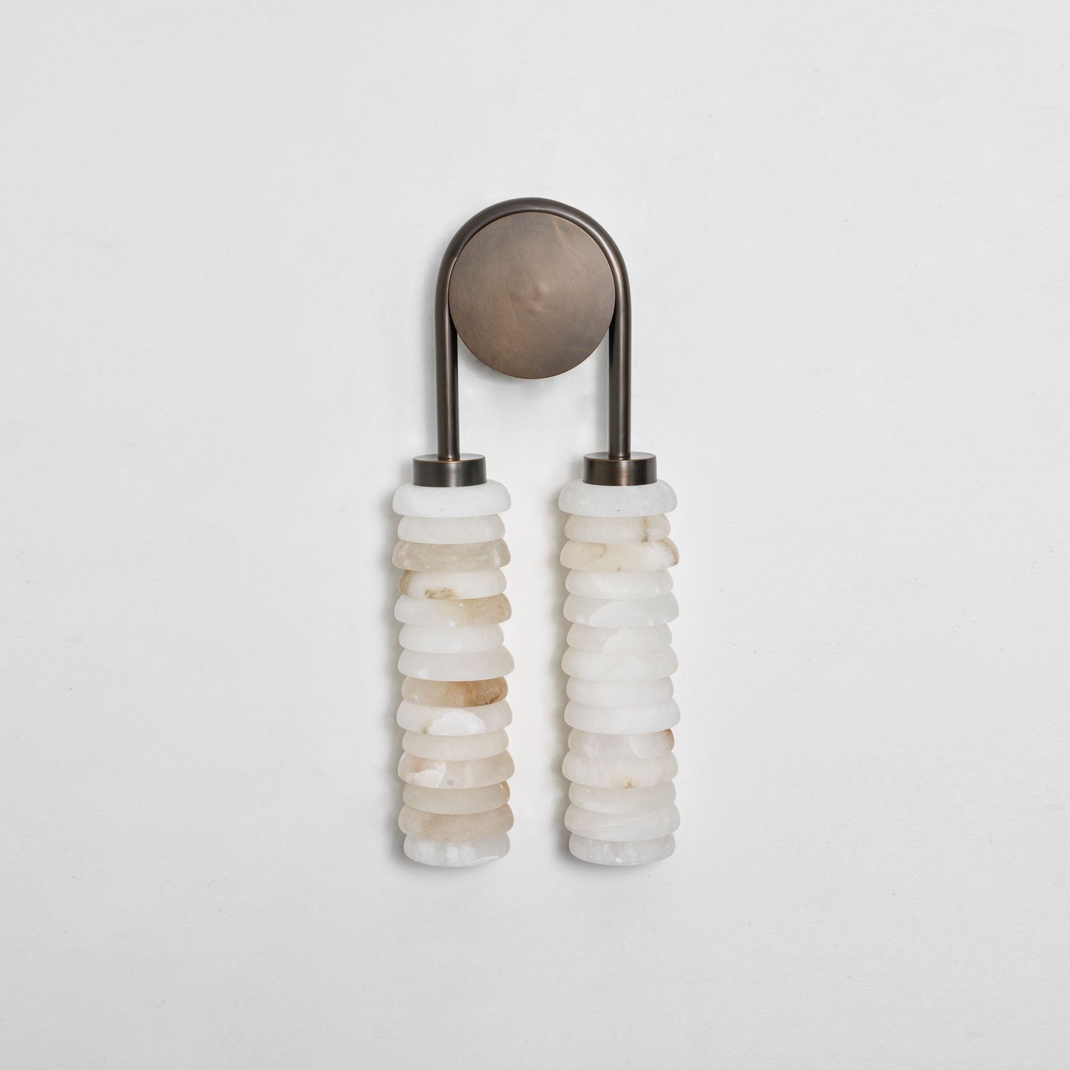 Calla Ribbed Alabaster Sconce
