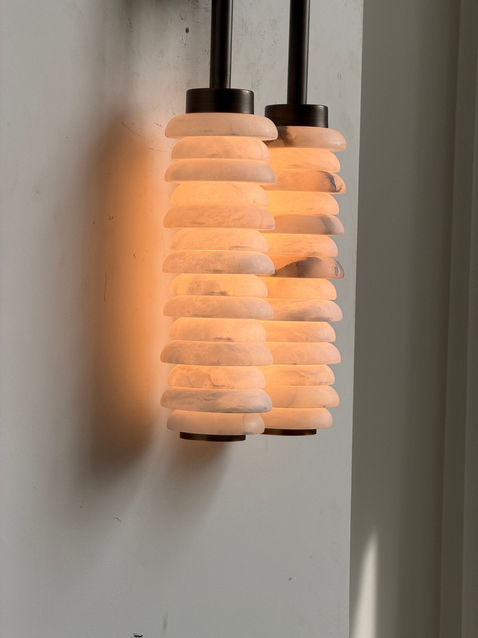 Calla Ribbed Alabaster Sconce