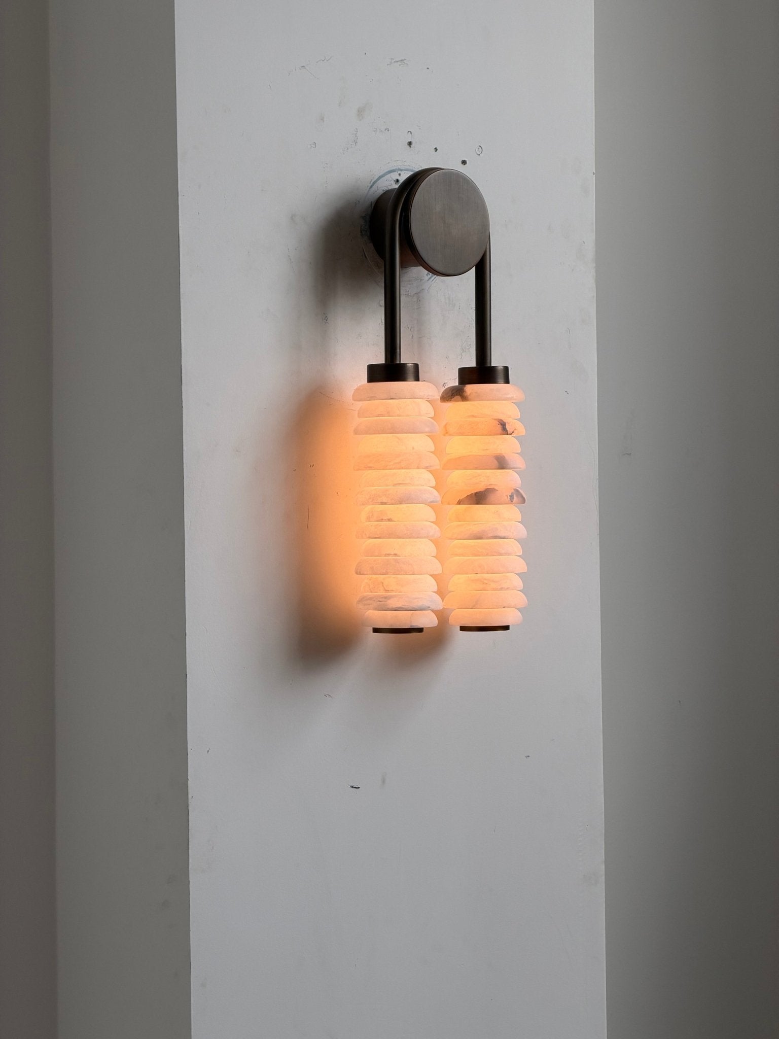 Calla Ribbed Alabaster Sconce