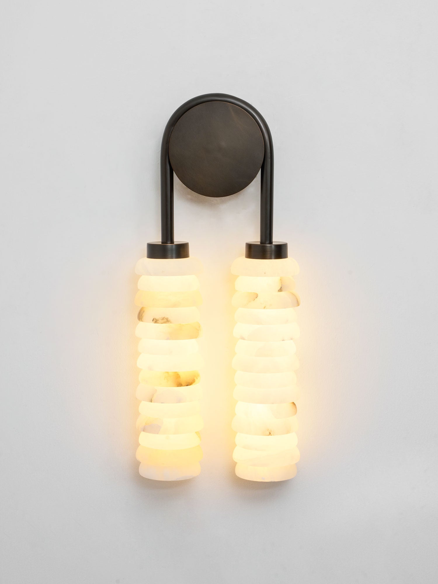 Calla Ribbed Alabaster Sconce