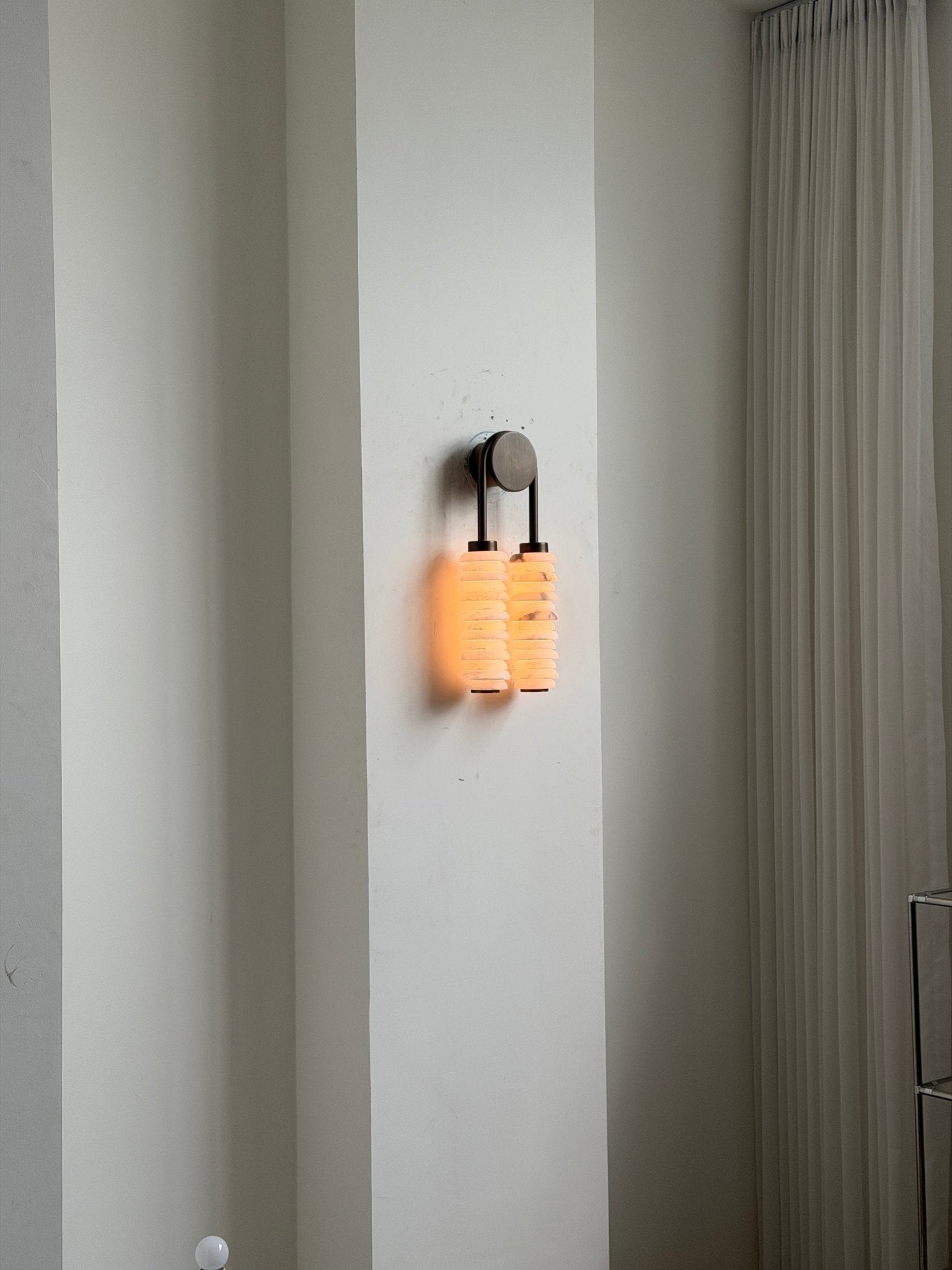 Calla Ribbed Alabaster Sconce