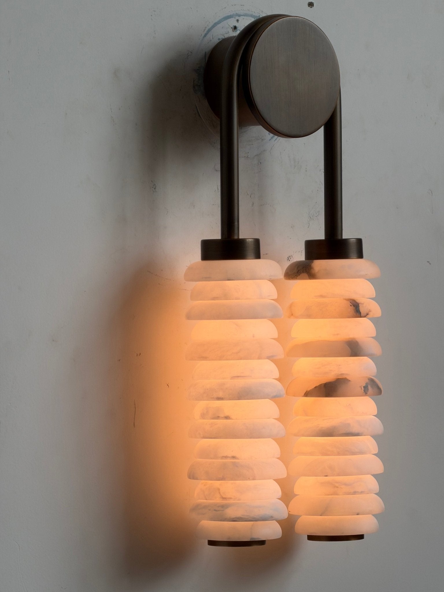Calla Ribbed Alabaster Sconce