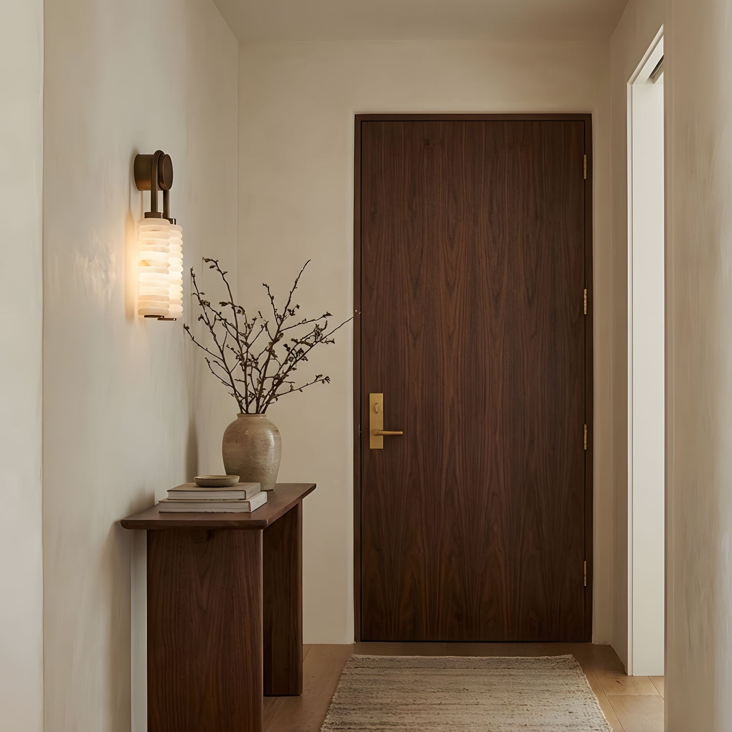 Calla Ribbed Alabaster Sconce