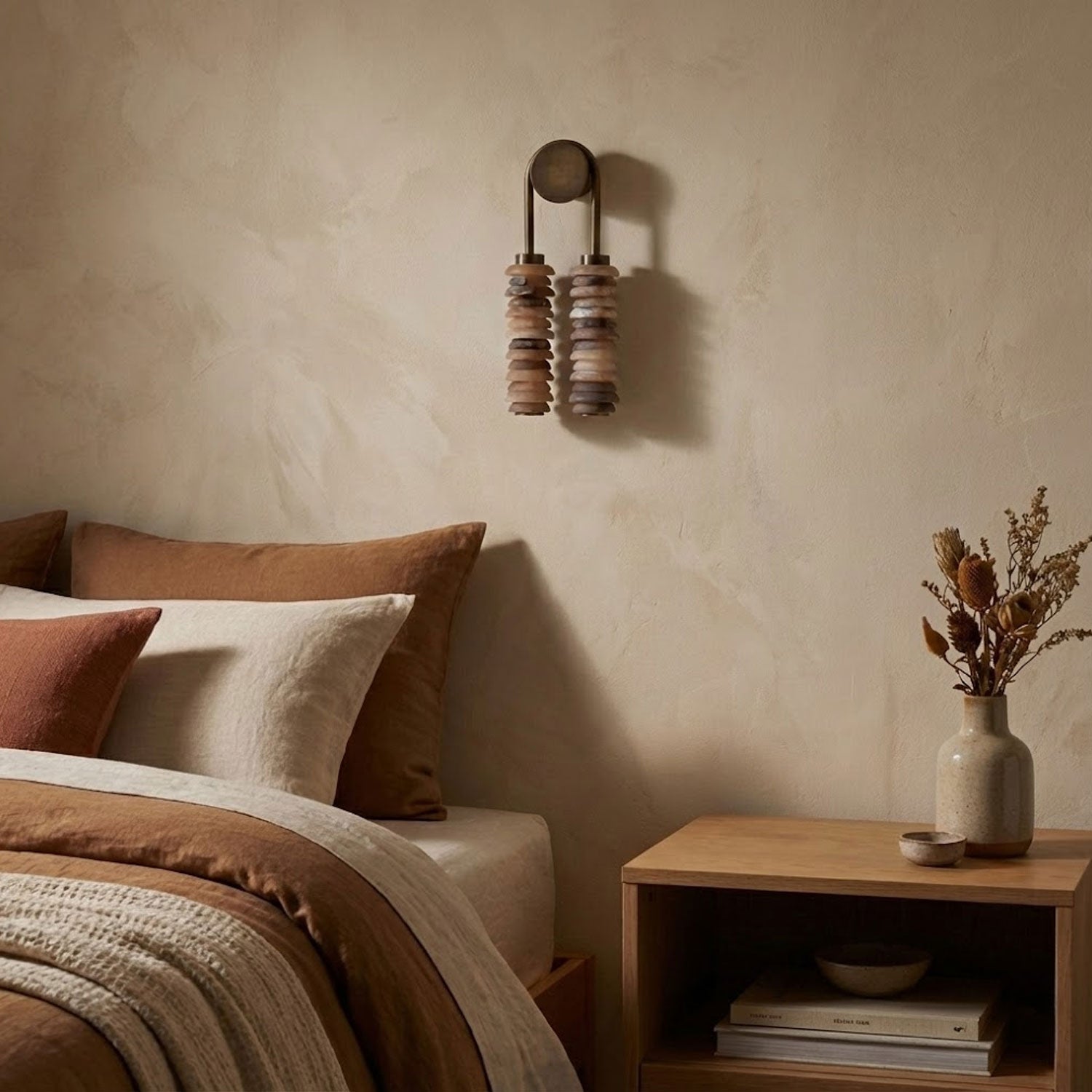 Calla Ribbed Alabaster Sconce