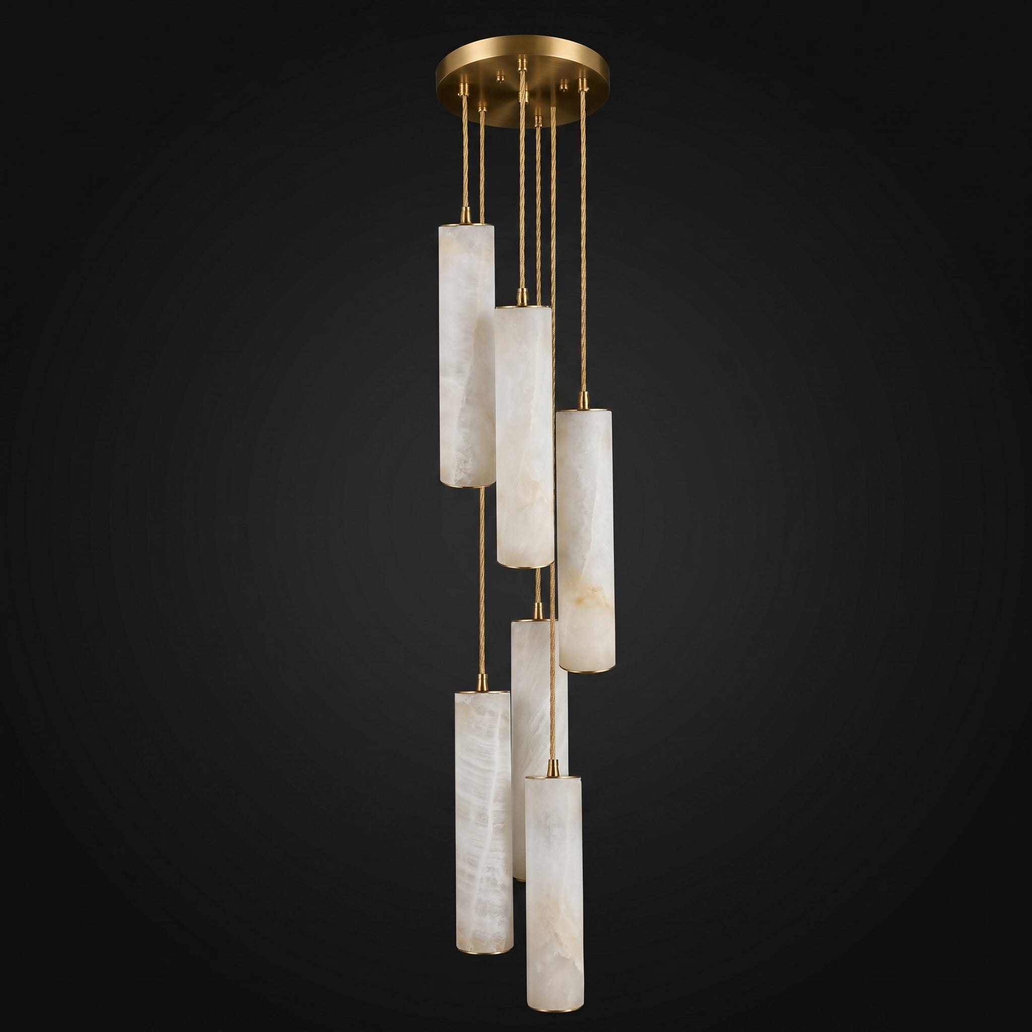Column Alabaster Staircase Chandelier