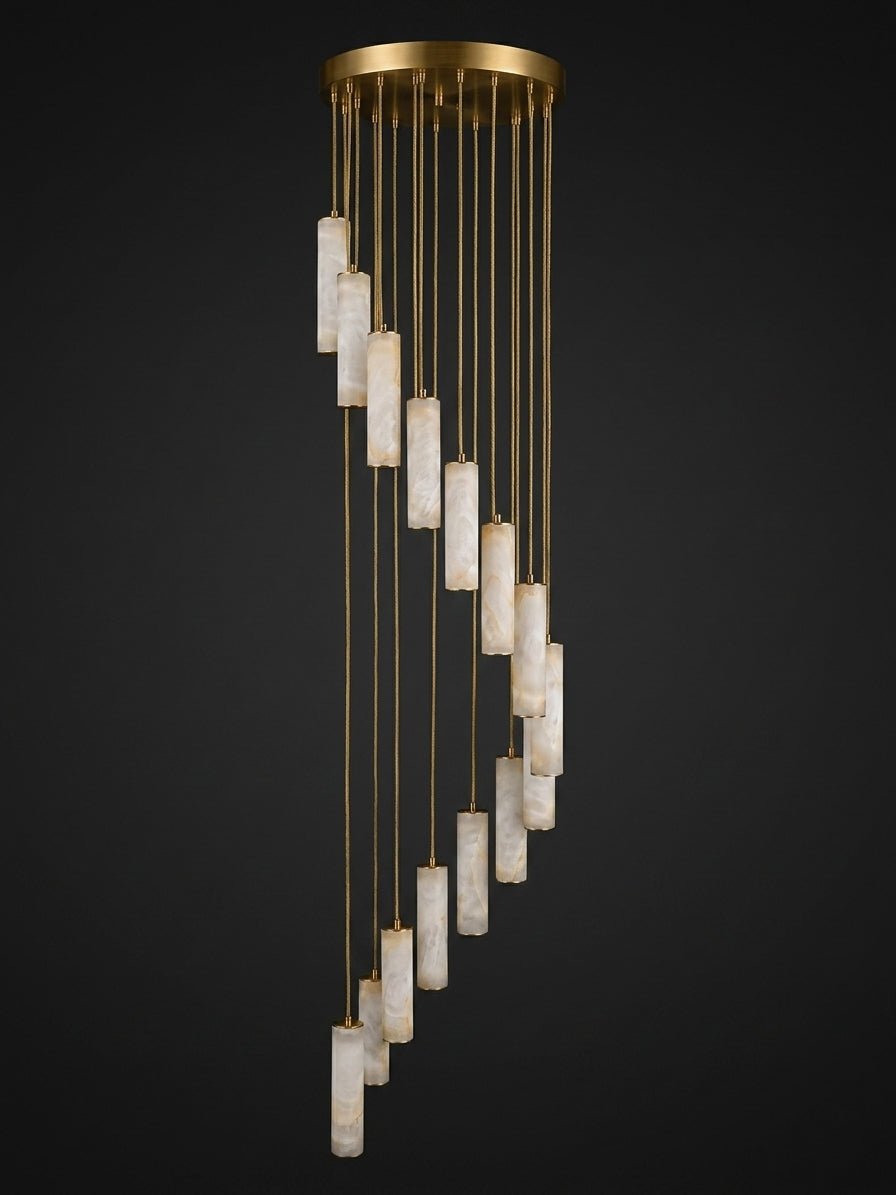 Column Alabaster Staircase Chandelier