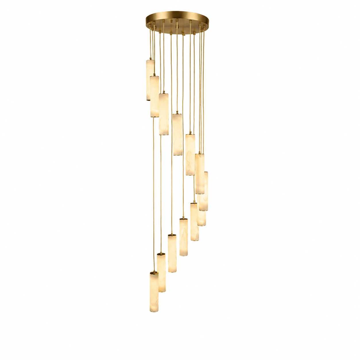 Column Alabaster Staircase Chandelier