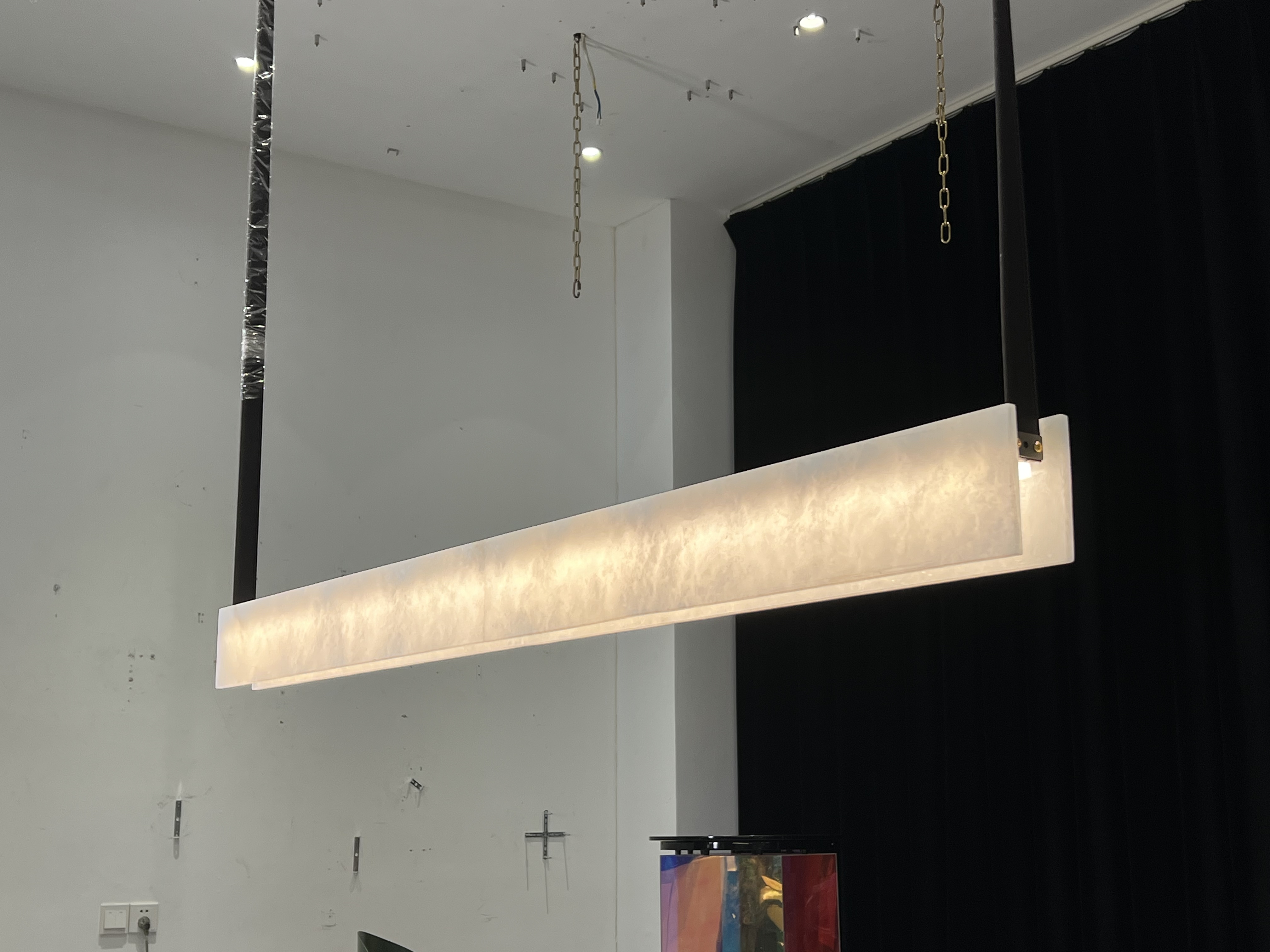 CASA Lighting Natural Marble Dimmable LED Hanging Chandelier