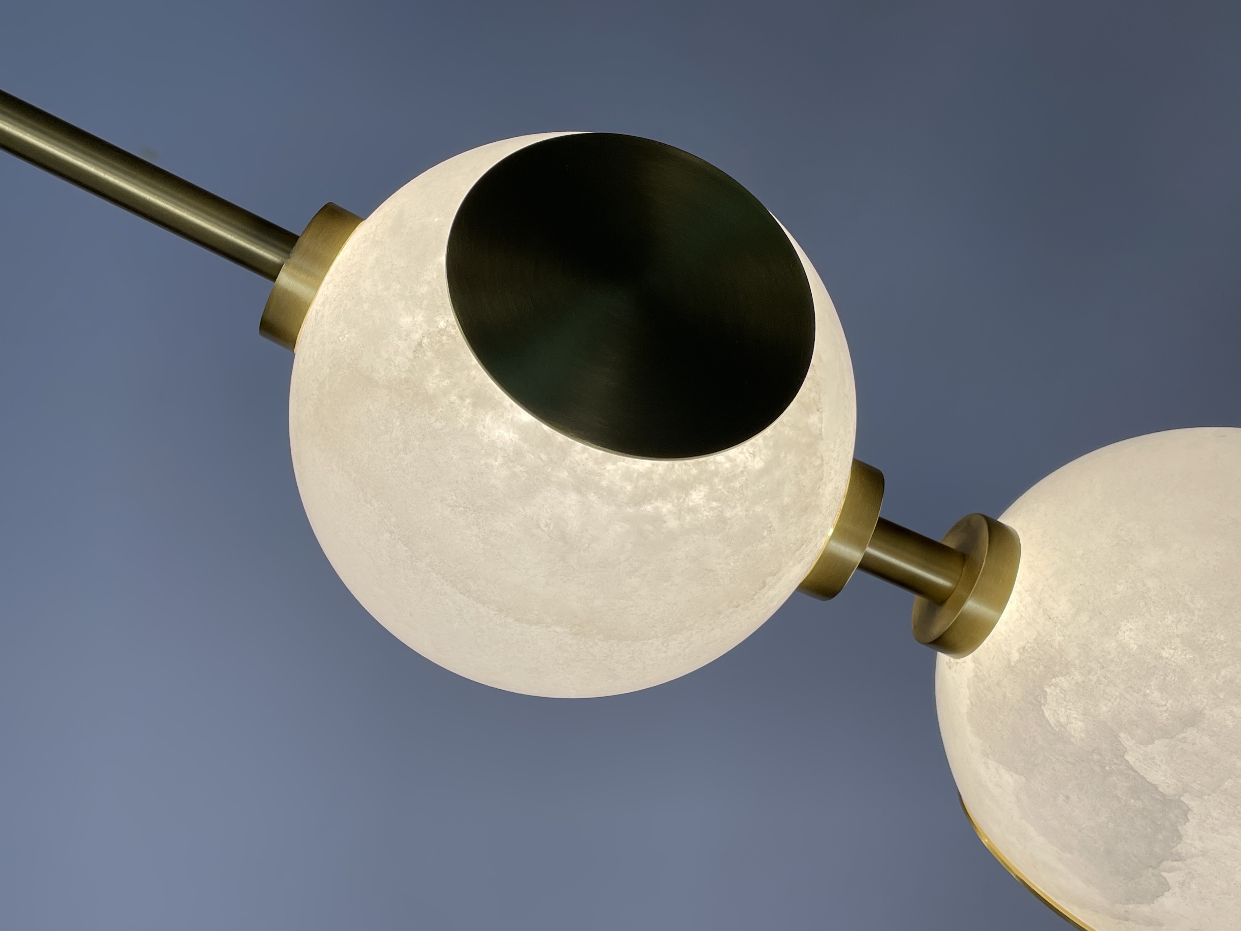 CASA Lighting Alabaster & Gold Cluster Wall Sconce