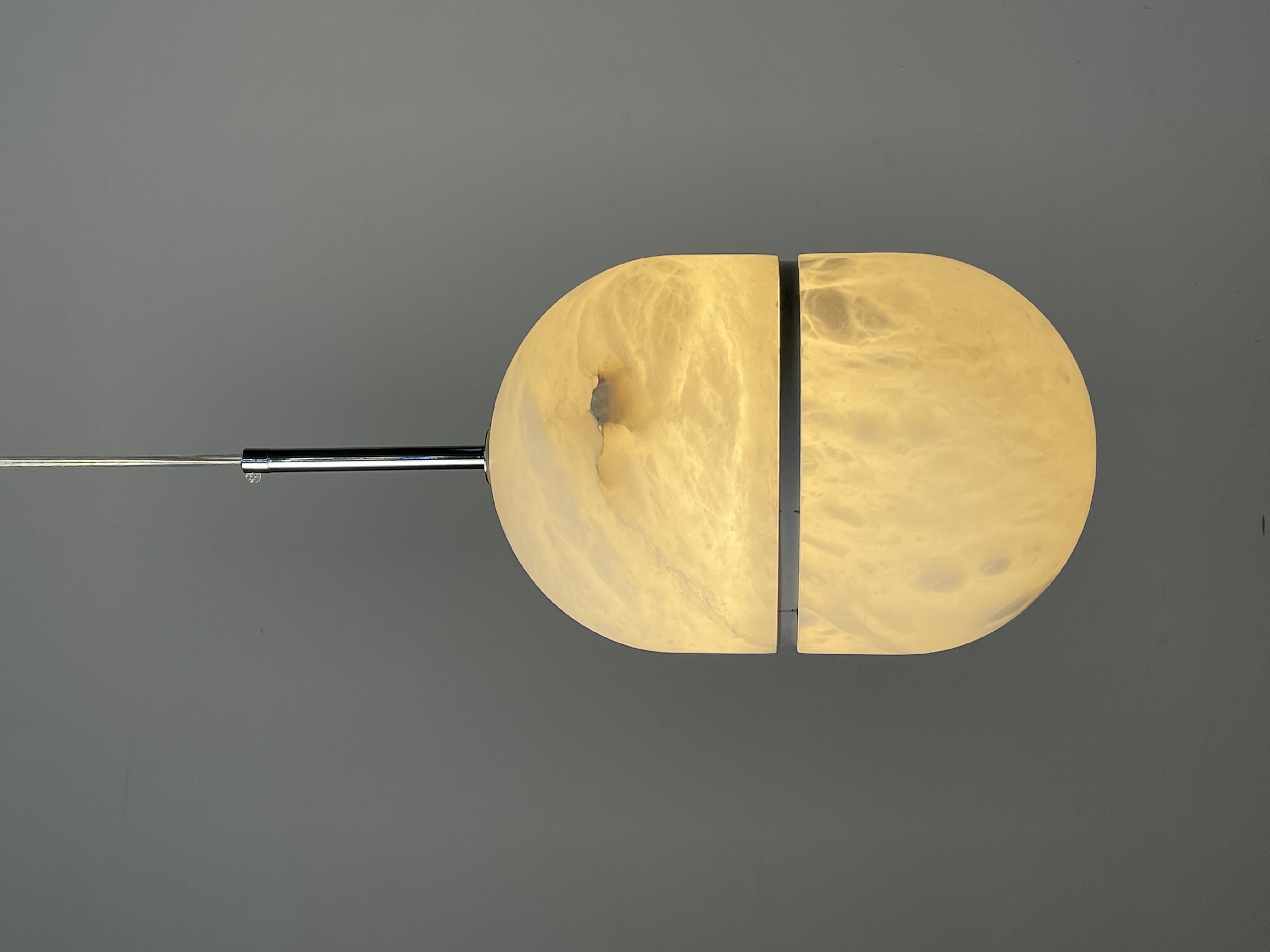 CASA Lighting Alabaster & Brass Symmetrical Pendant Light