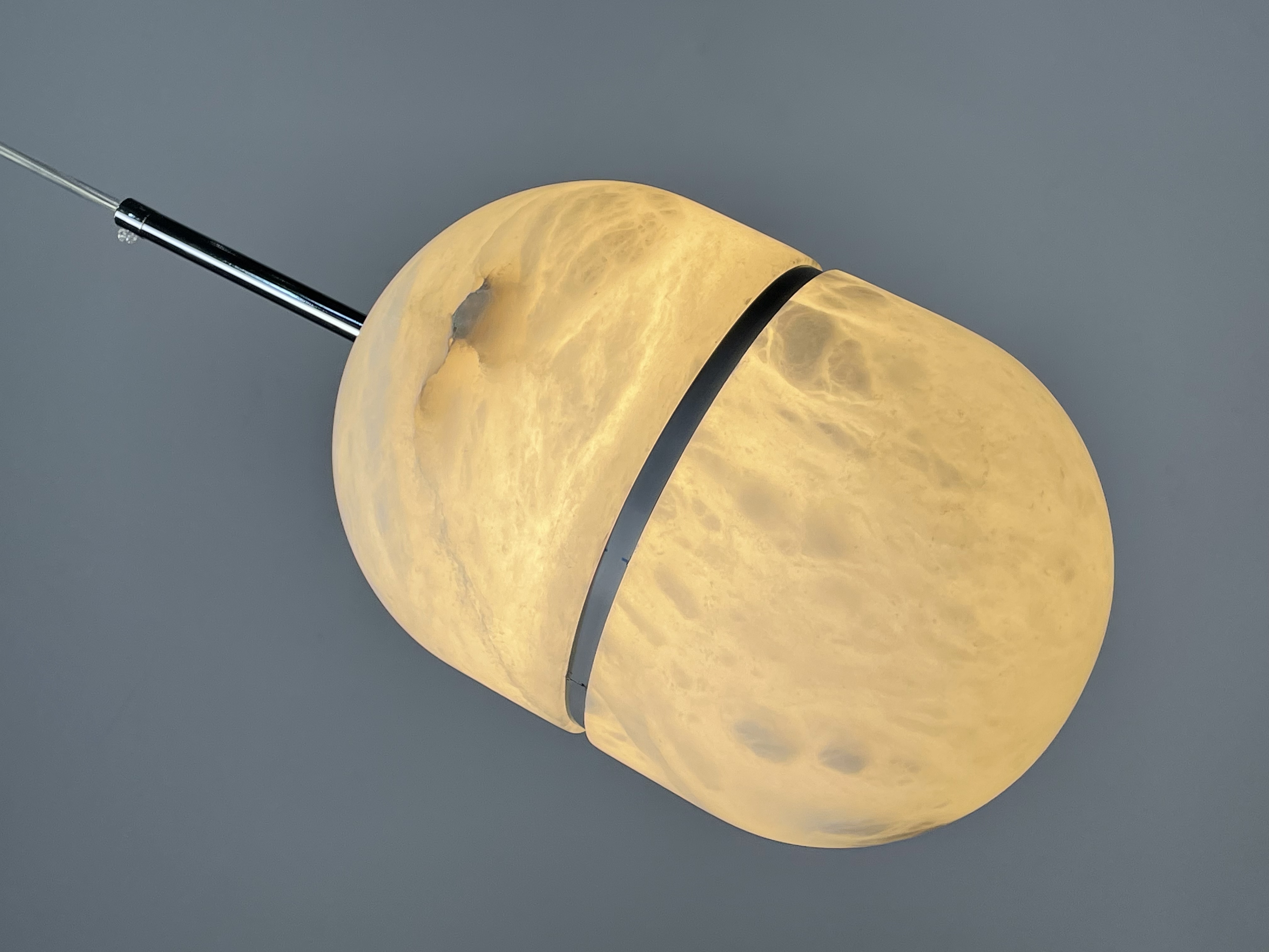 CASA Lighting Alabaster & Brass Symmetrical Pendant Light