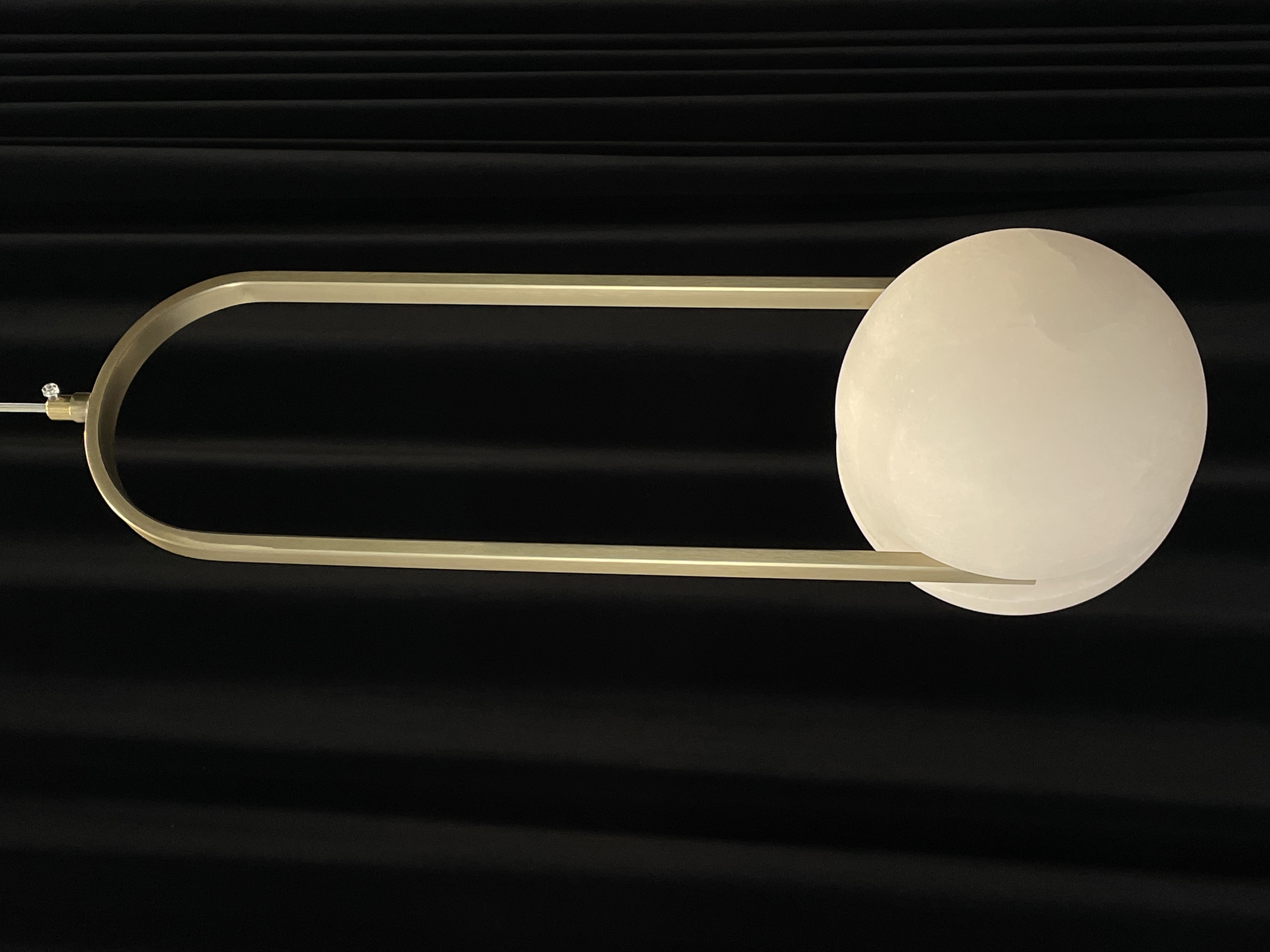 CASA Lighting Modern Alabaster & Brass Pendant Light