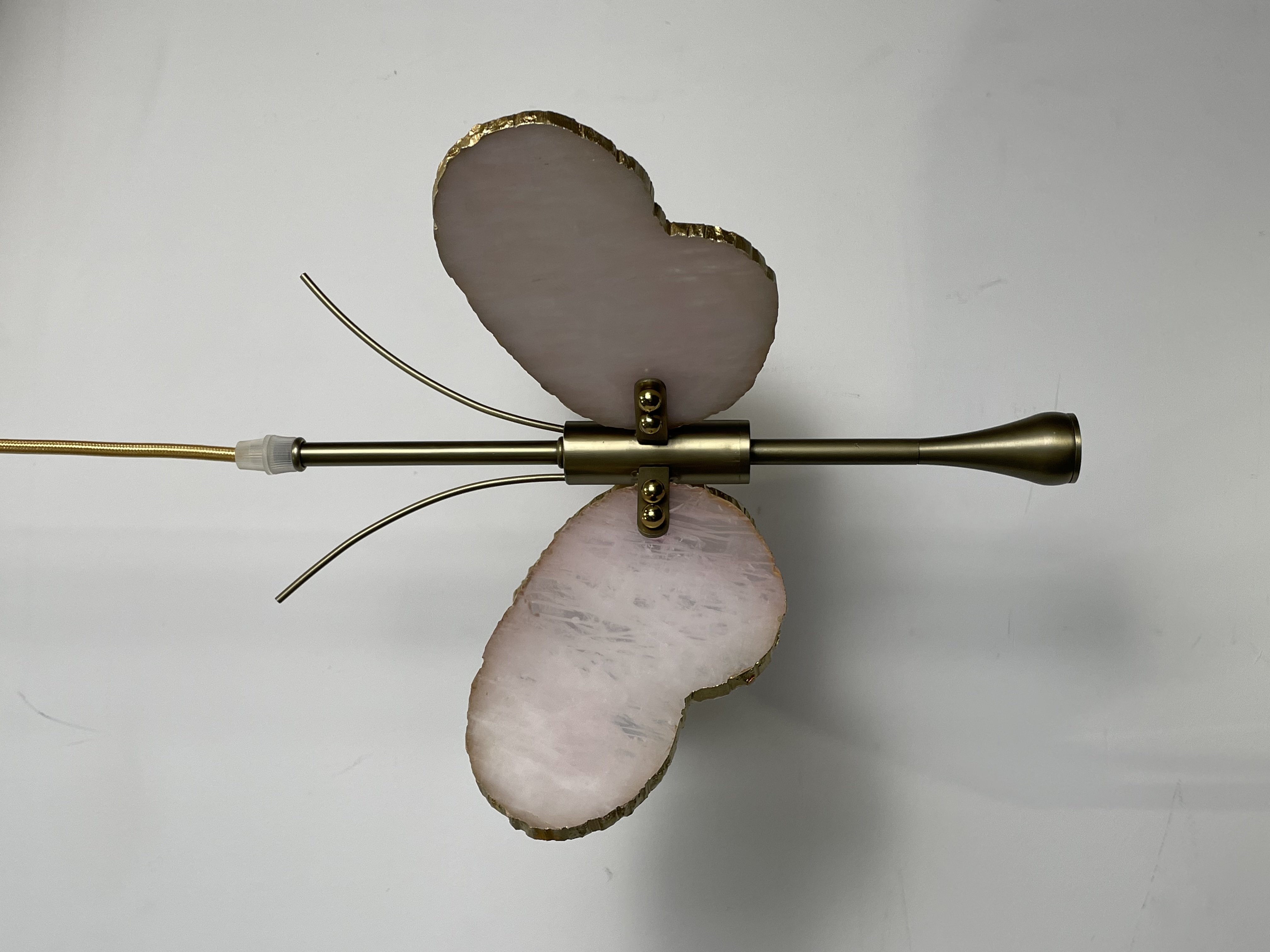 CASA Lighting Butterfly Alabaster & Brass Pendant Light