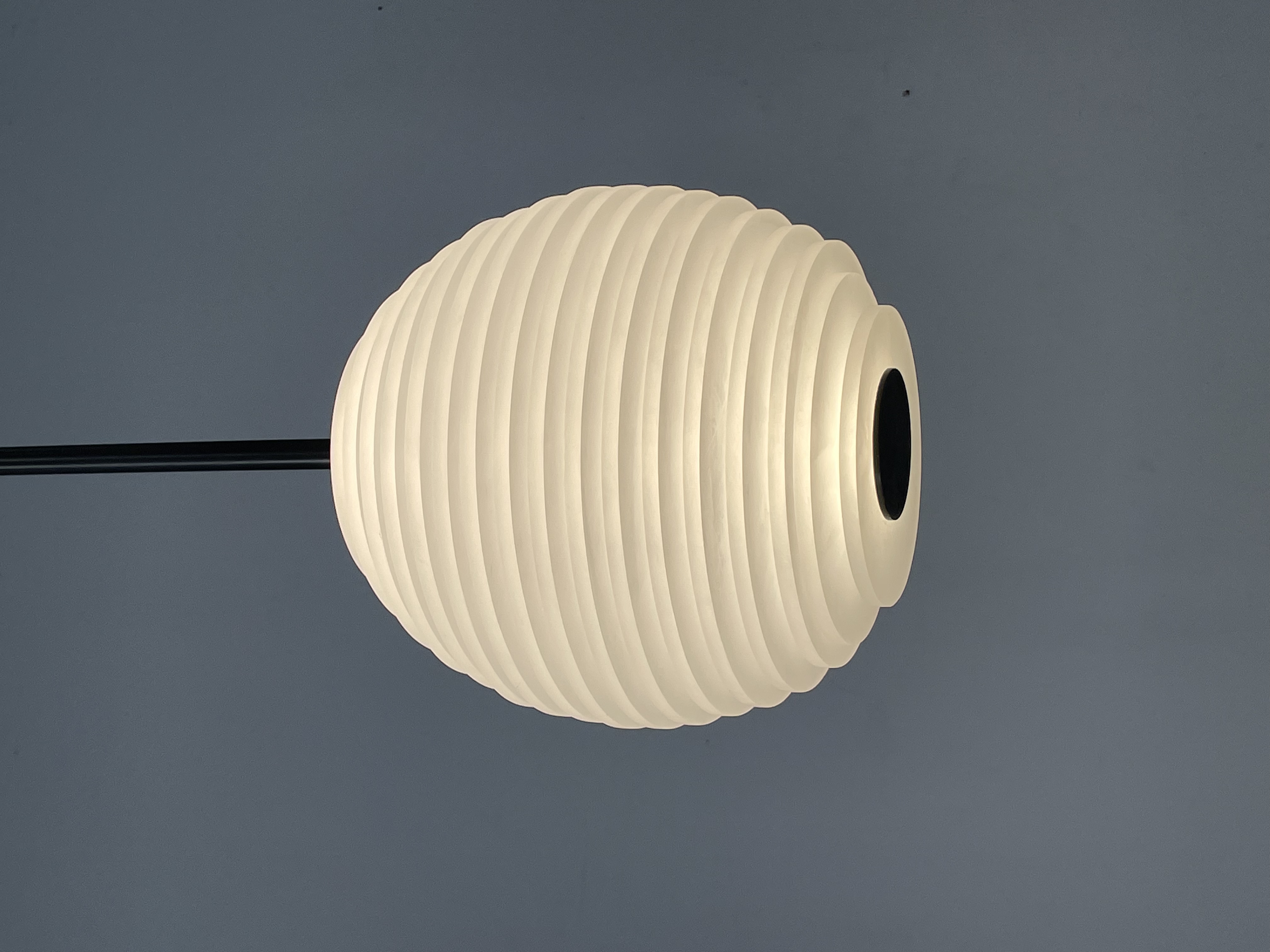 CASA Lighting Tiered Spherical Alabaster & Brass Pendant Light