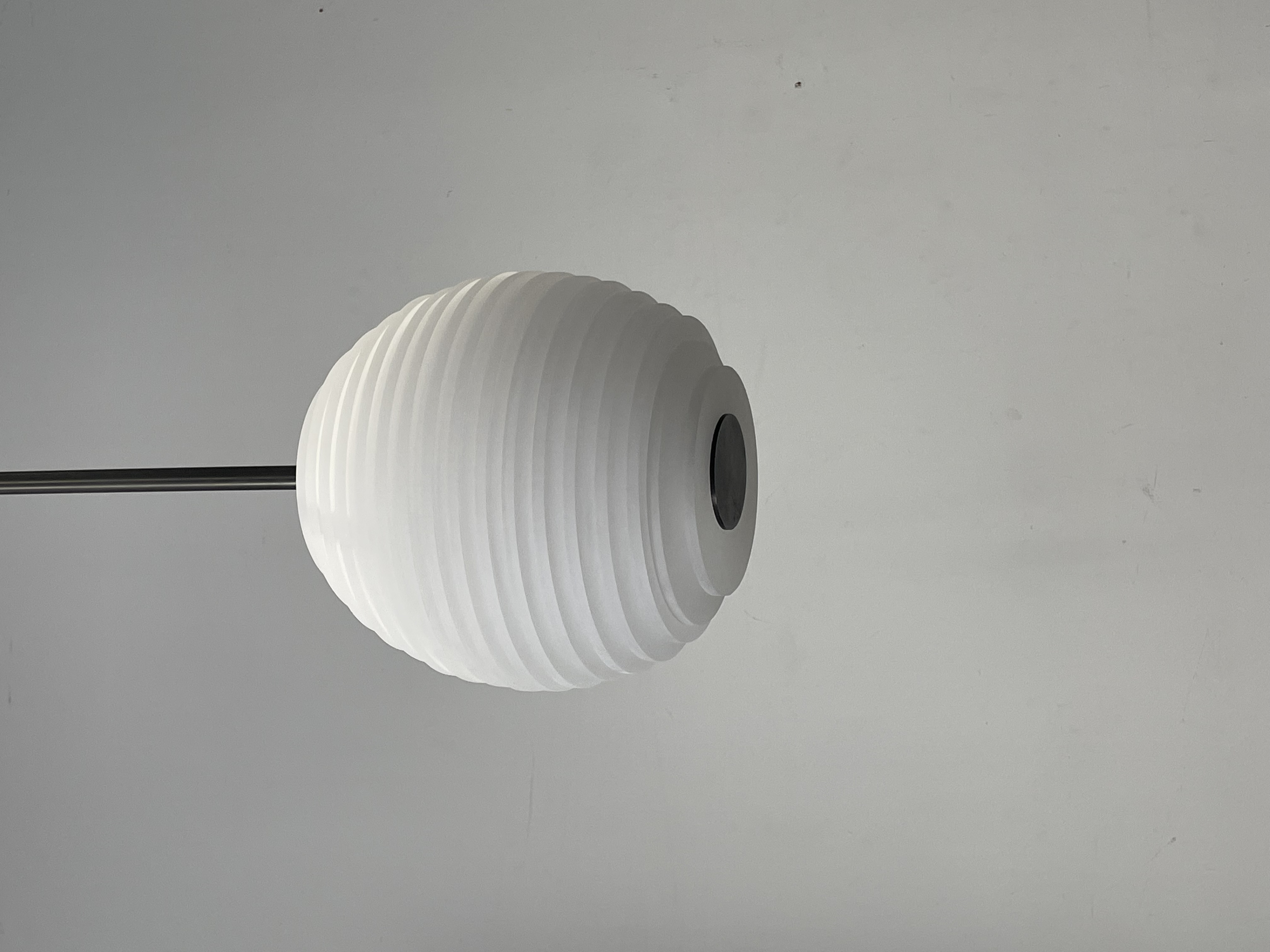 CASA Lighting Tiered Spherical Alabaster & Brass Pendant Light