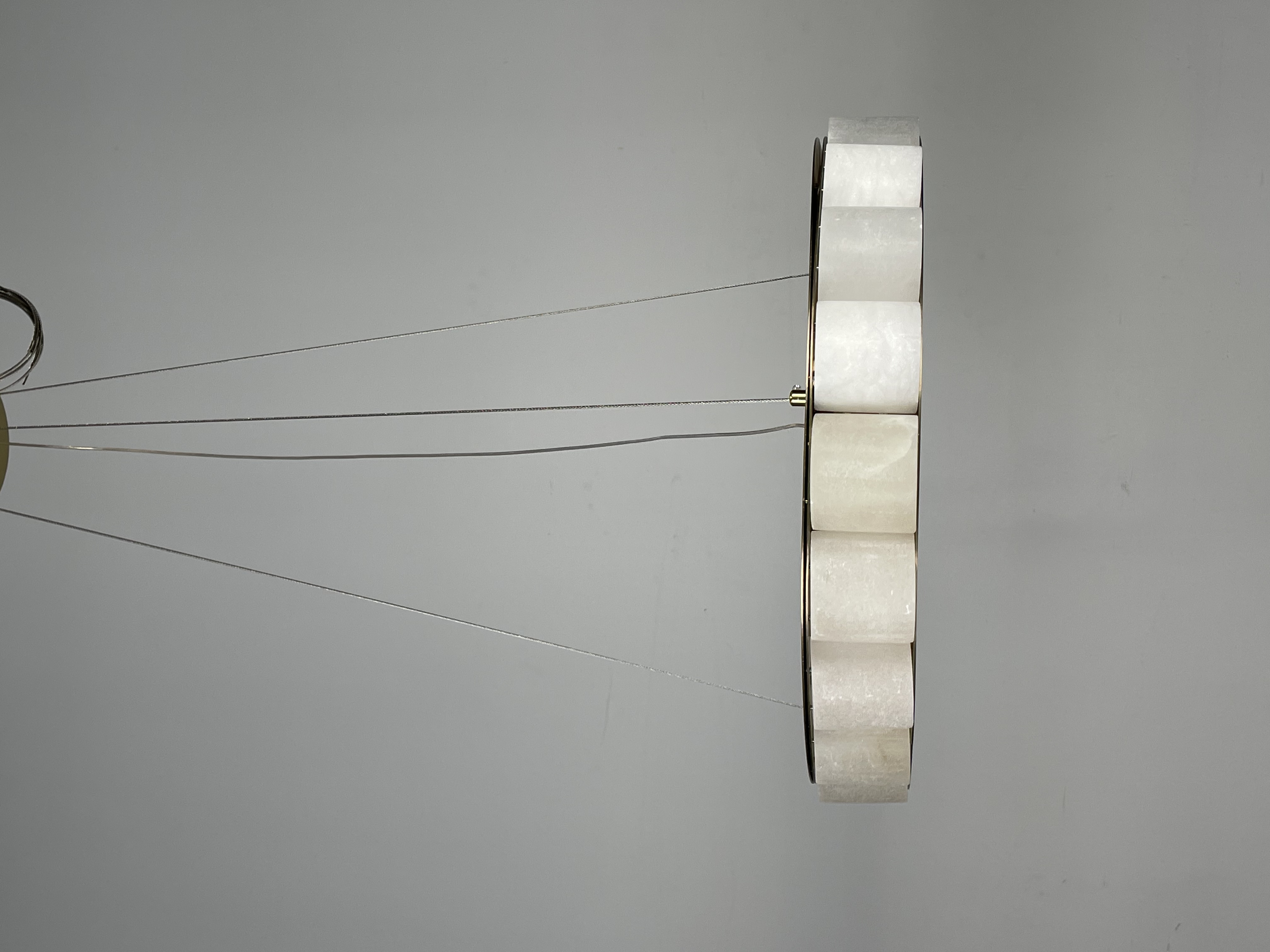 Casailighting Circular Alabaster & Brass LED Chandelier