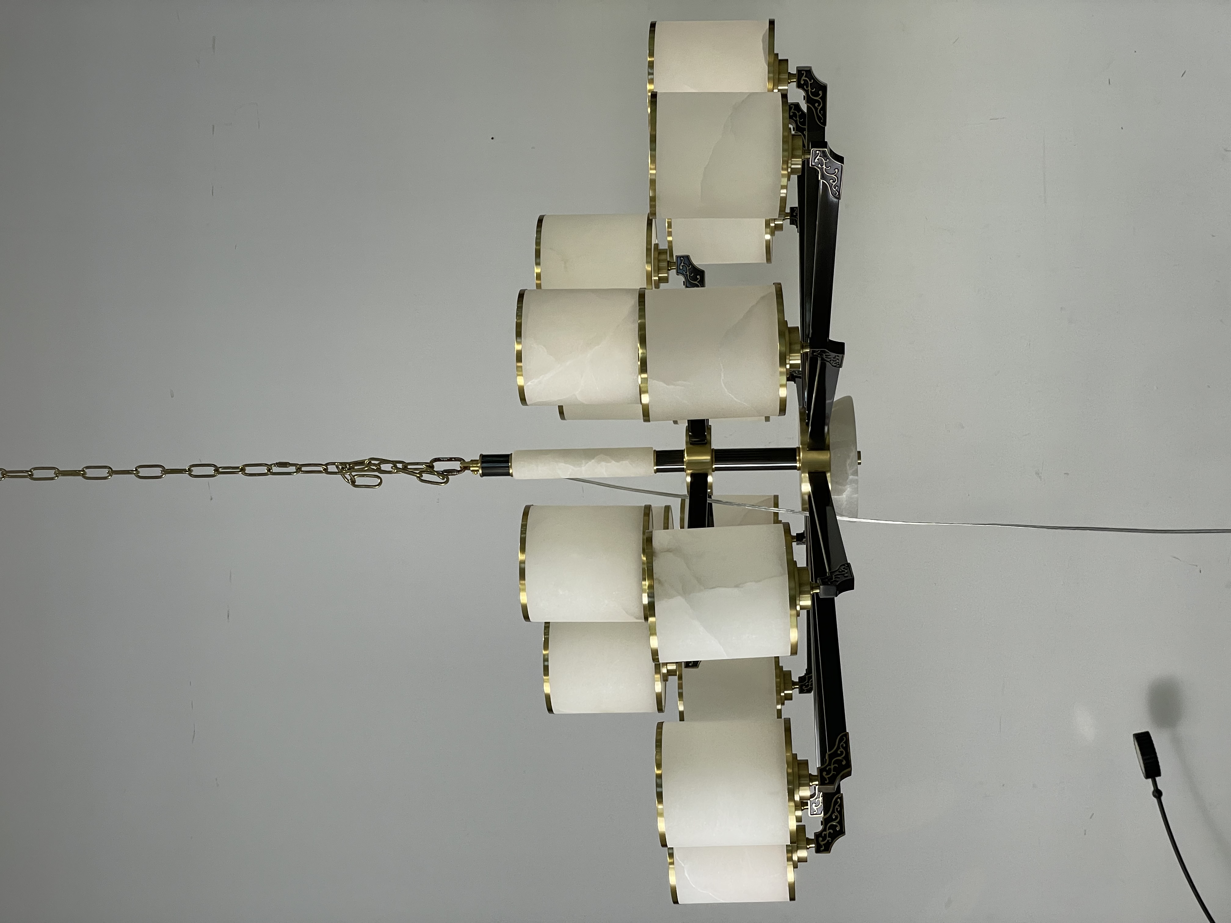 Casailighting Grand Multi-Light Alabaster & Brass Chandelier