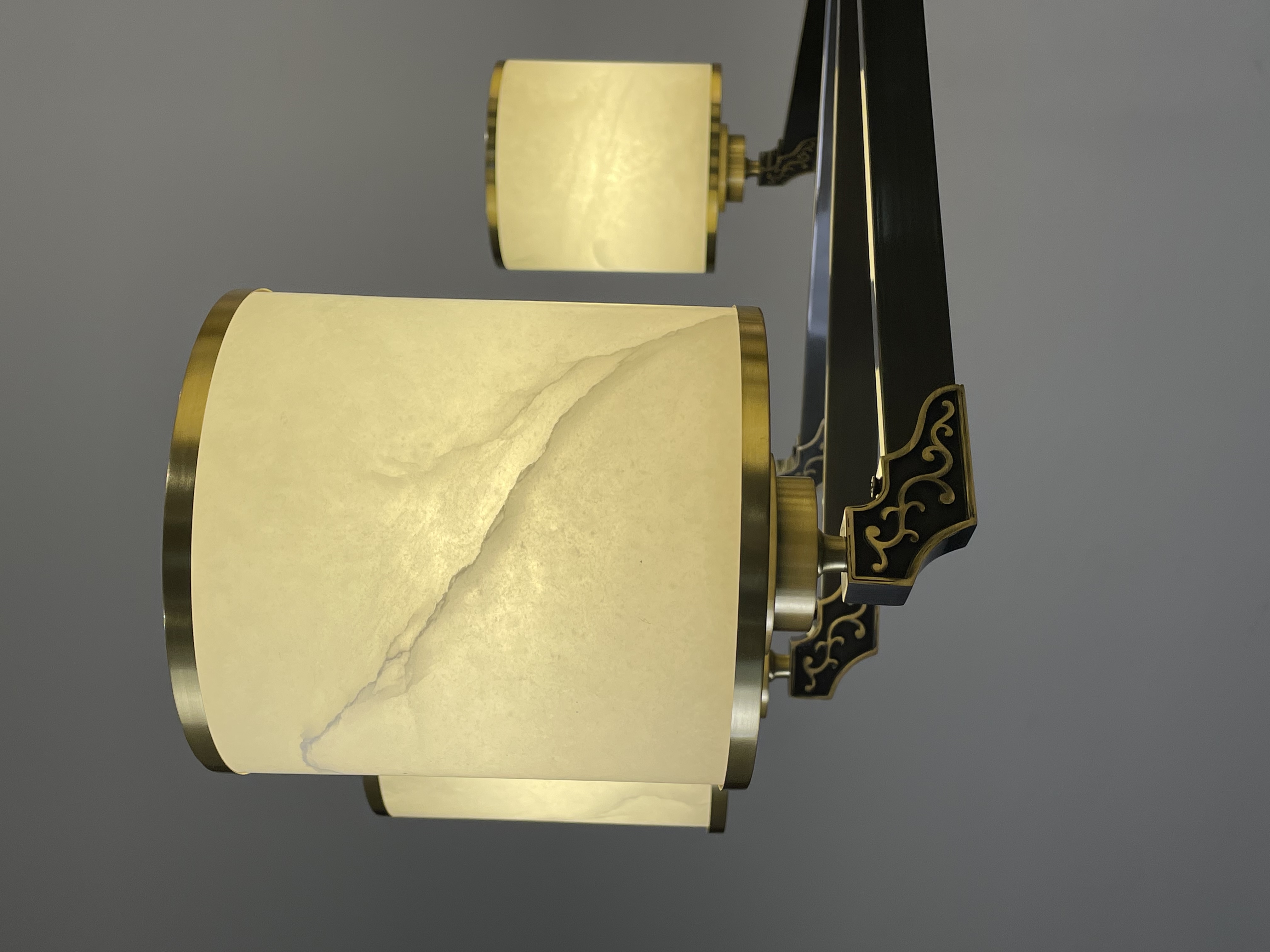 Casailighting Traditional Multi-Light Alabaster & Brass Chandelier