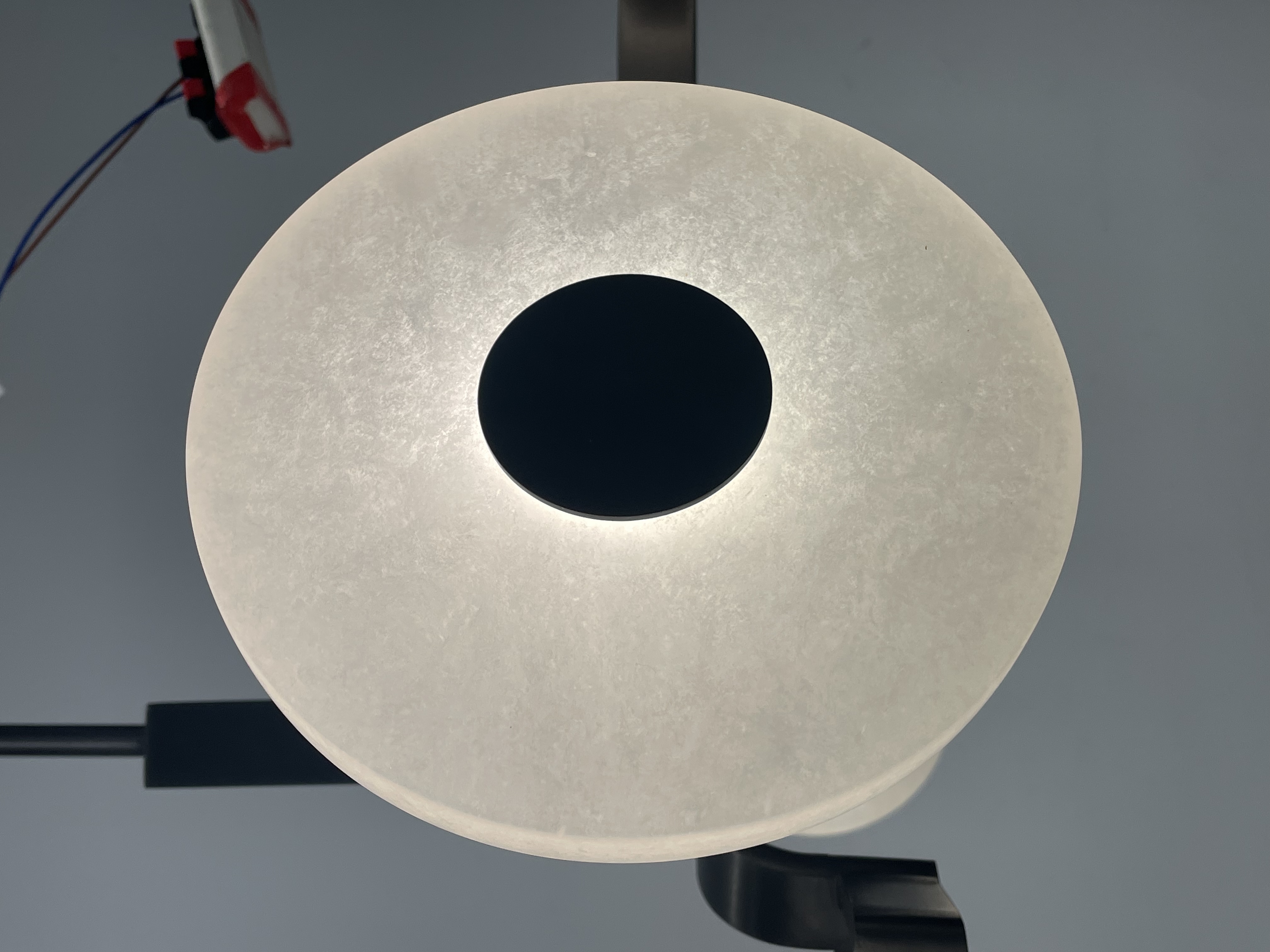 Casailighting Modern Linear Alabaster & Brass Chandelier