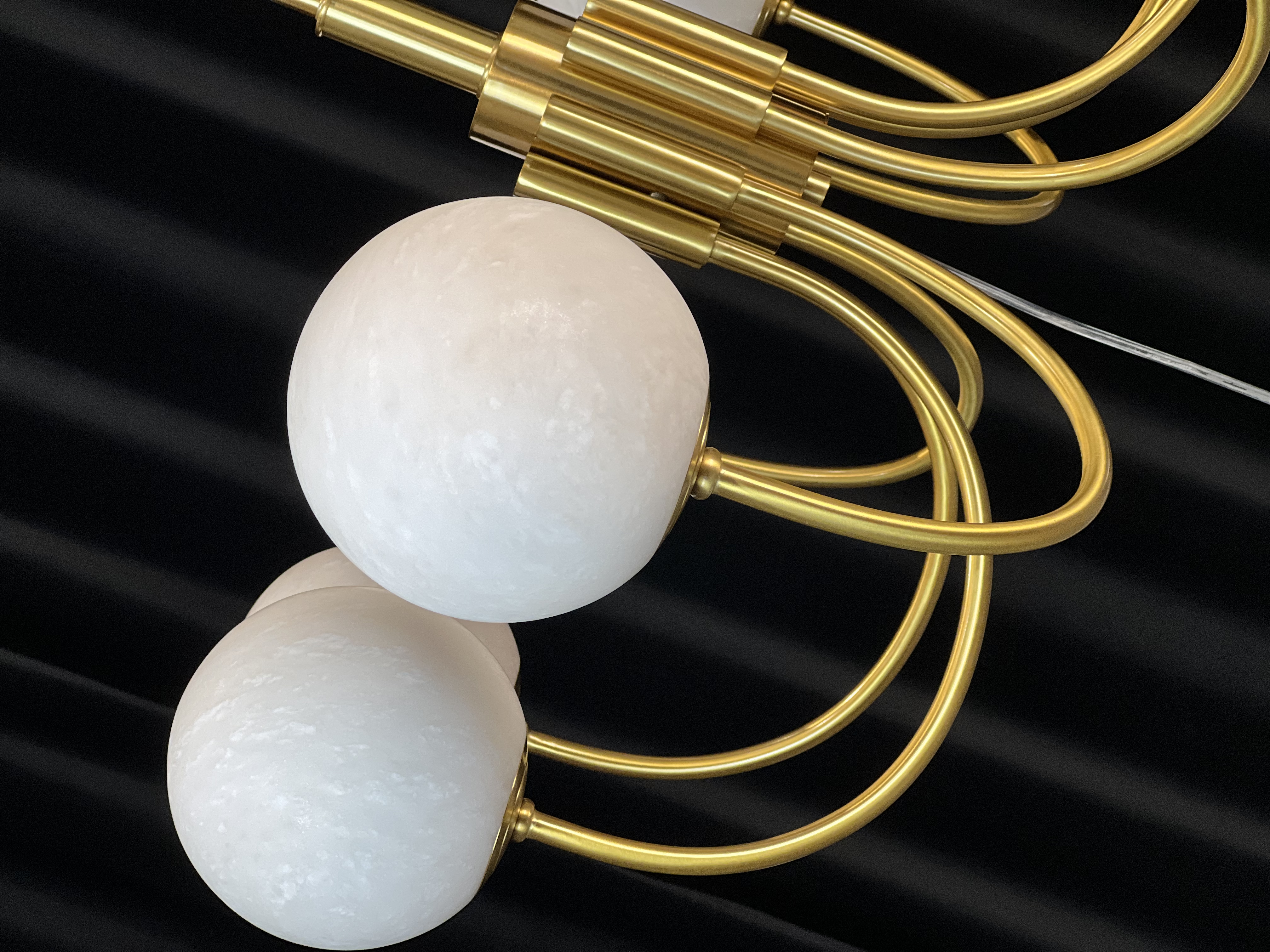 Casailighting 8-Light Alabaster Globe & Brass Chandelier