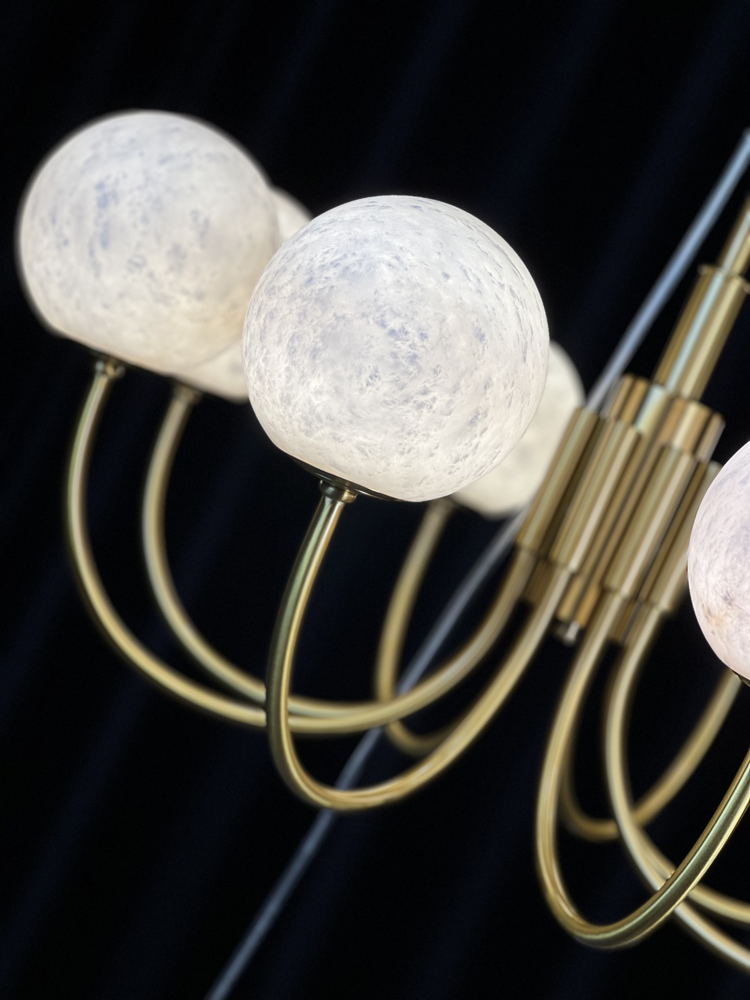 Casailighting 8-Light Alabaster Globe & Brass Chandelier