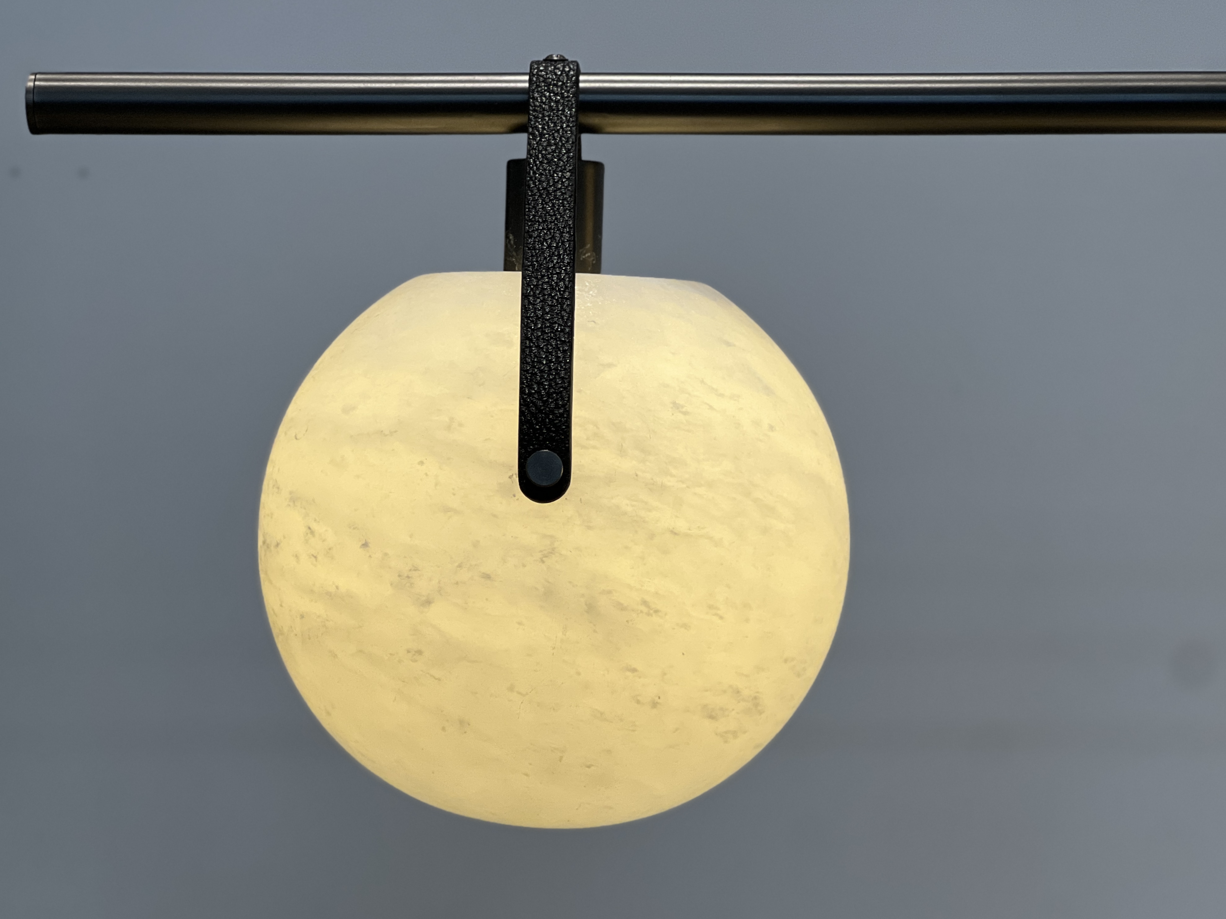 Casailighting 3-Light Mixed Shape Alabaster & Brass Linear Pendant