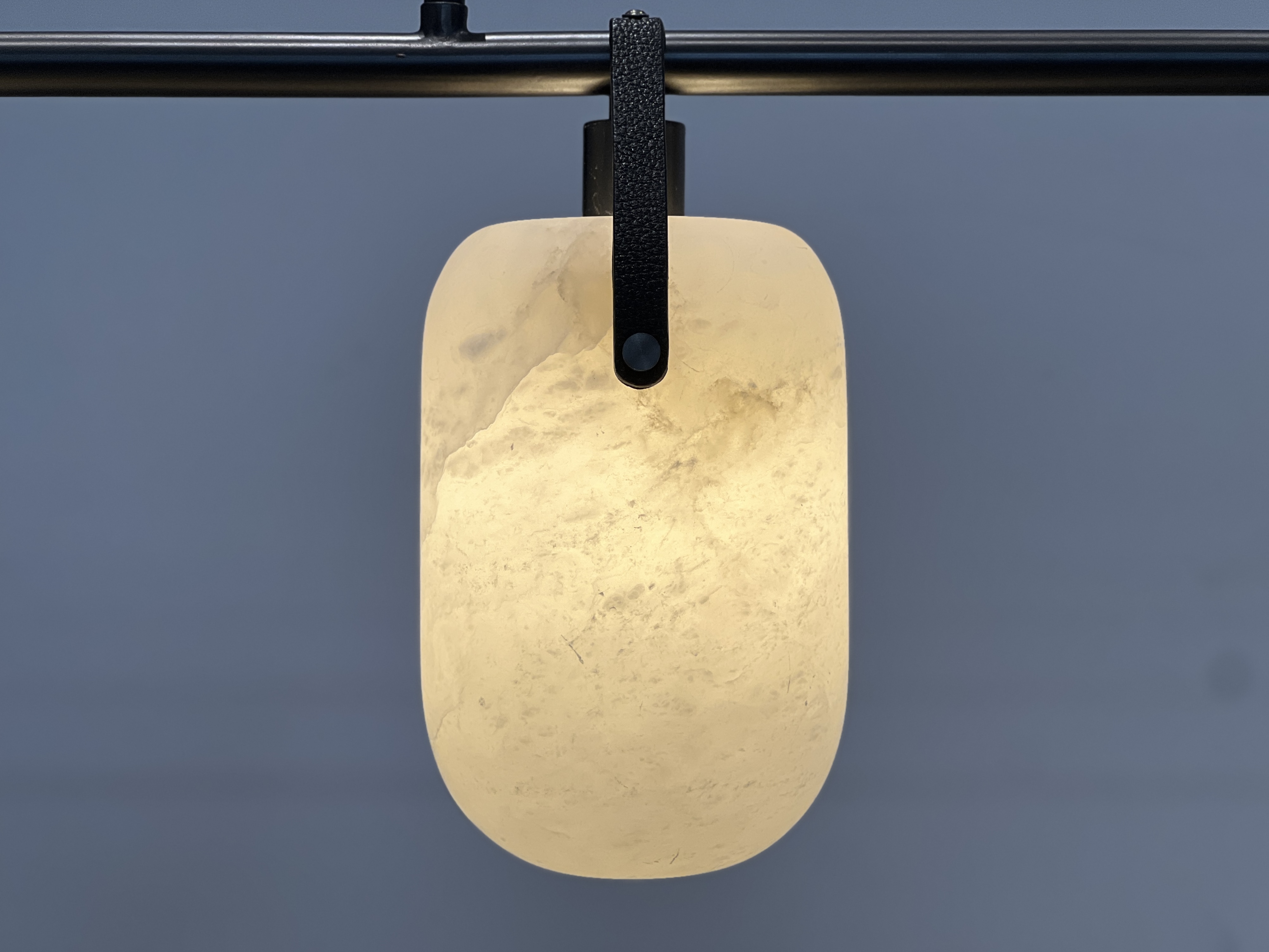 Casailighting 3-Light Mixed Shape Alabaster & Brass Linear Pendant