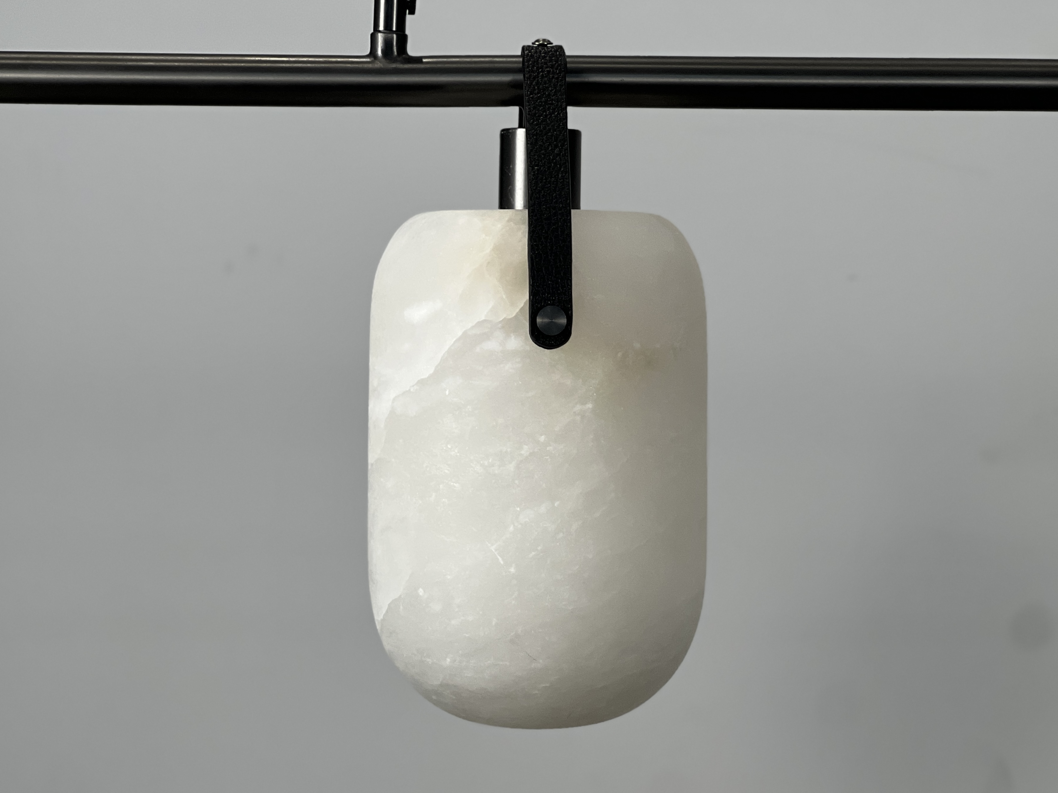 Casailighting 3-Light Mixed Shape Alabaster & Brass Linear Pendant