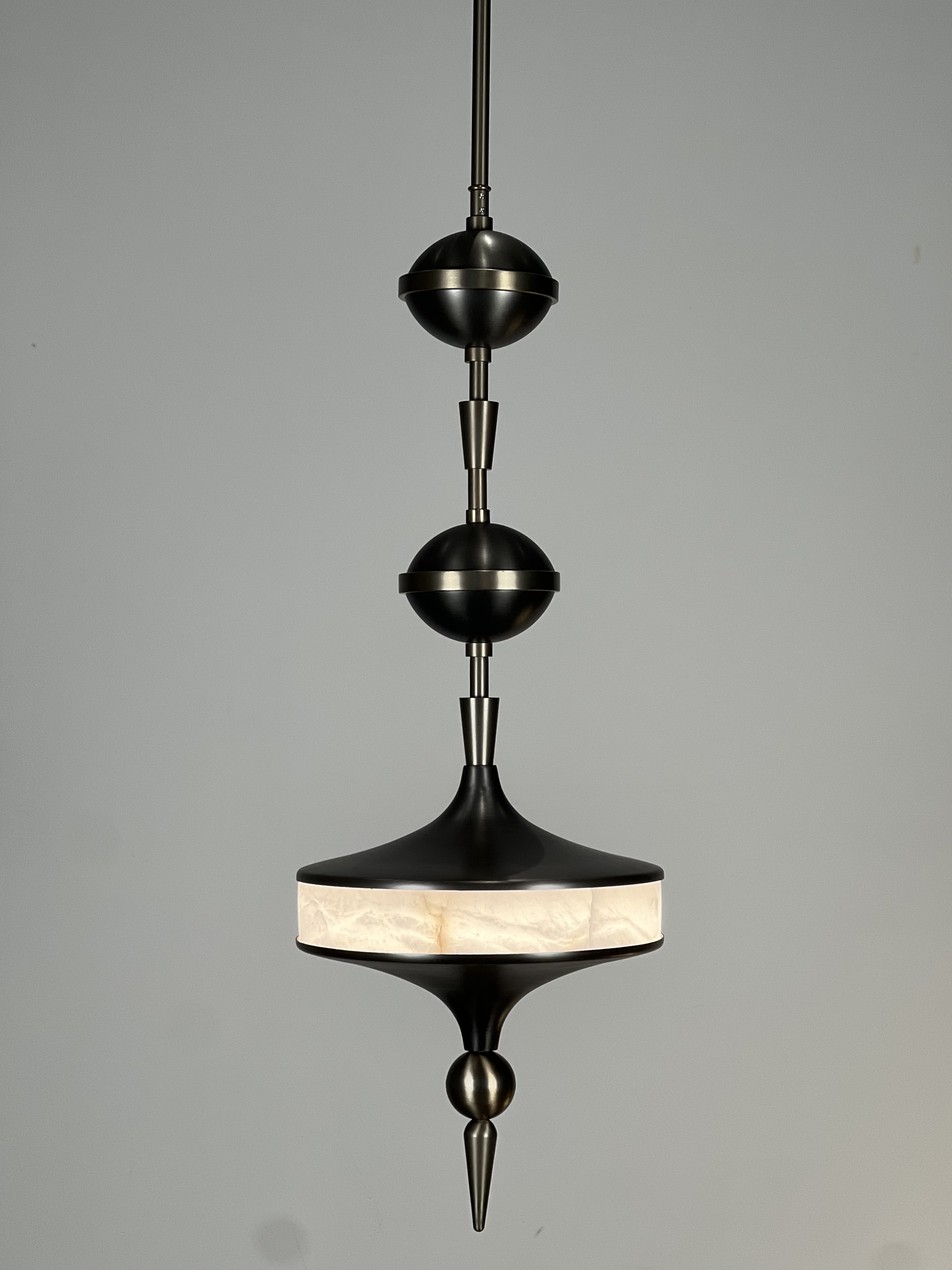 CASA Lighting Modern Alabaster Hanging Pendant Light