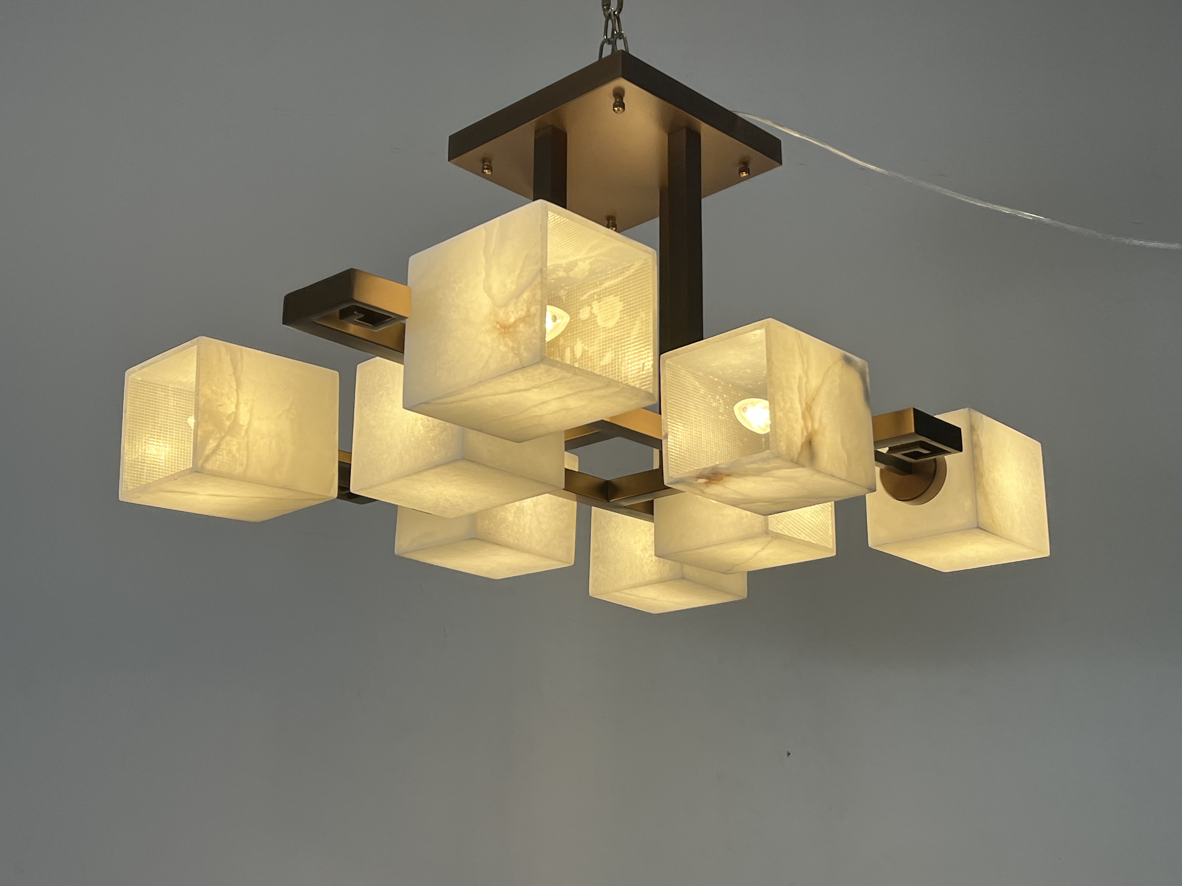 CASA Lighting Cubist Alabaster Ceiling Light