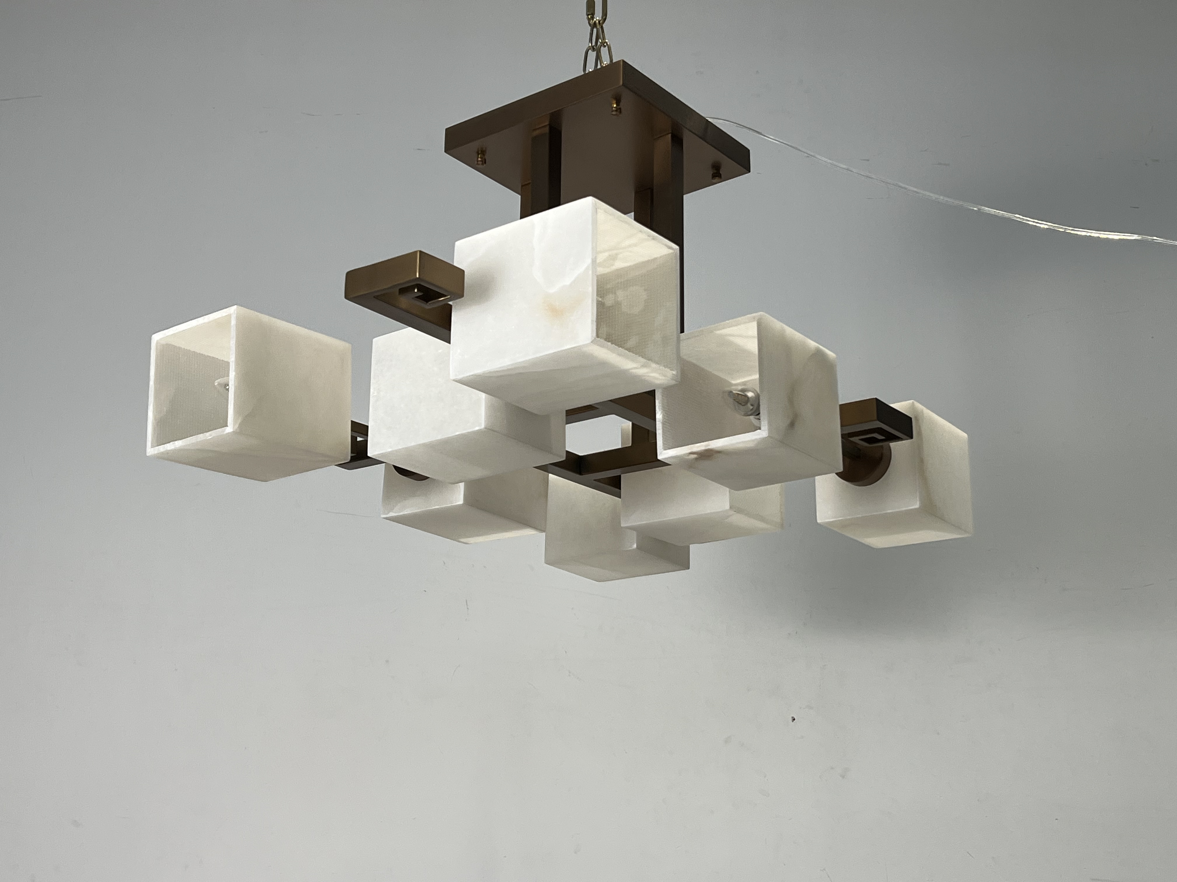 CASA Lighting Cubist Alabaster Ceiling Light