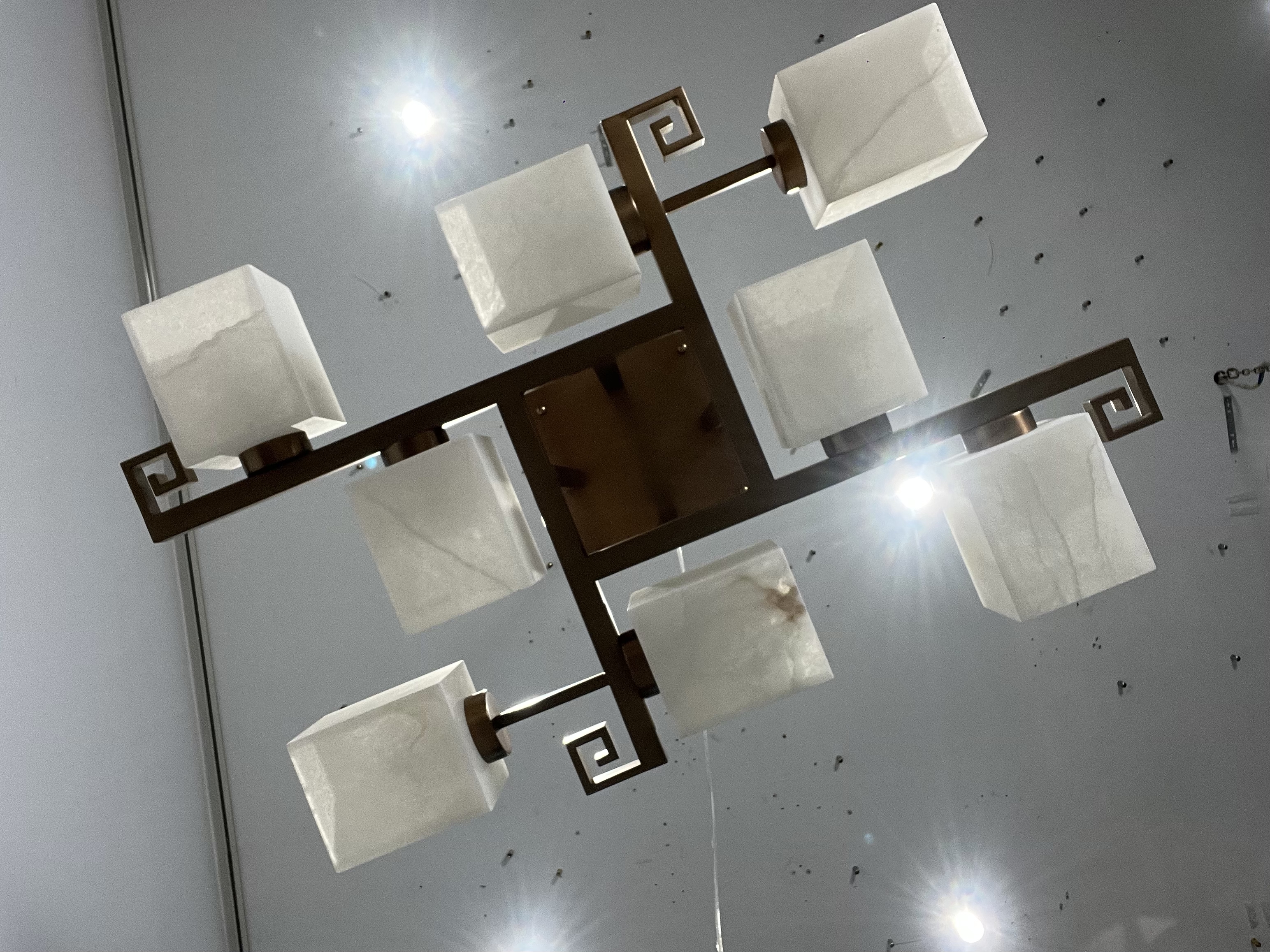 CASA Lighting Cubist Alabaster Ceiling Light