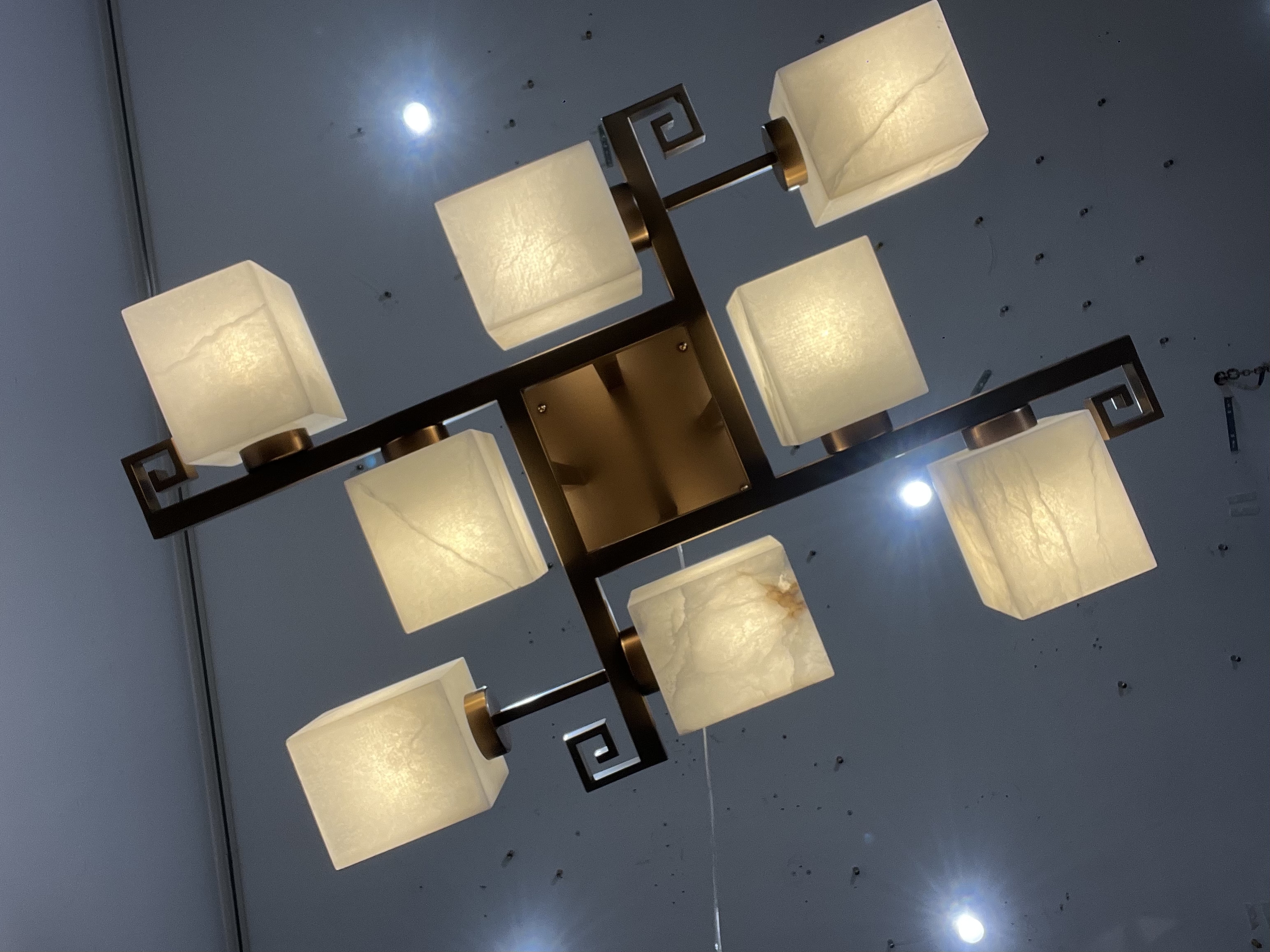 CASA Lighting Cubist Alabaster Ceiling Light
