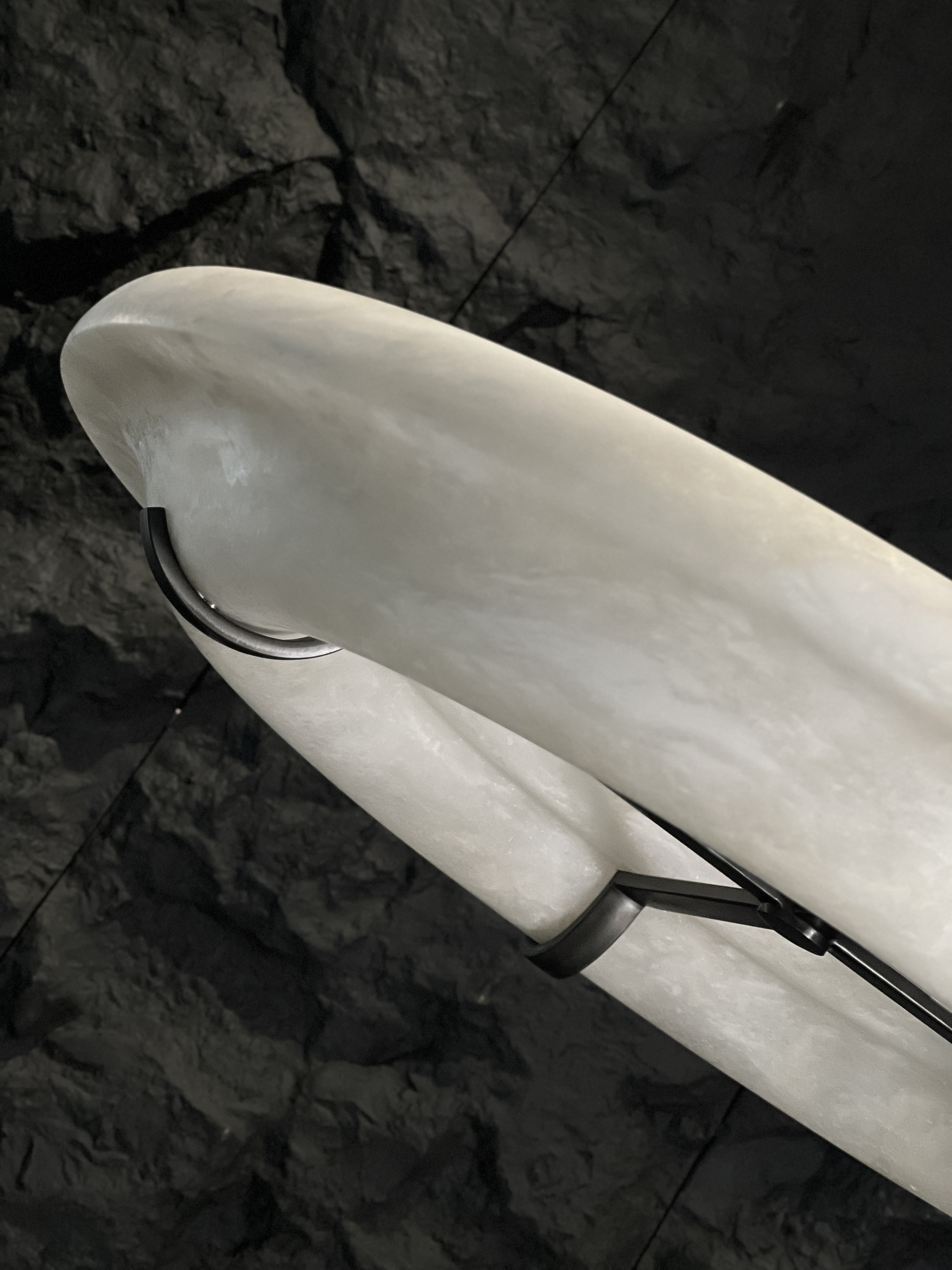 [Copy]CASA Lighting Oval Alabaster & Brass Chandelier 